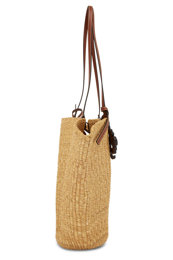 Loewe - Medium Shell Elephant Grass & Leather Basket Bag