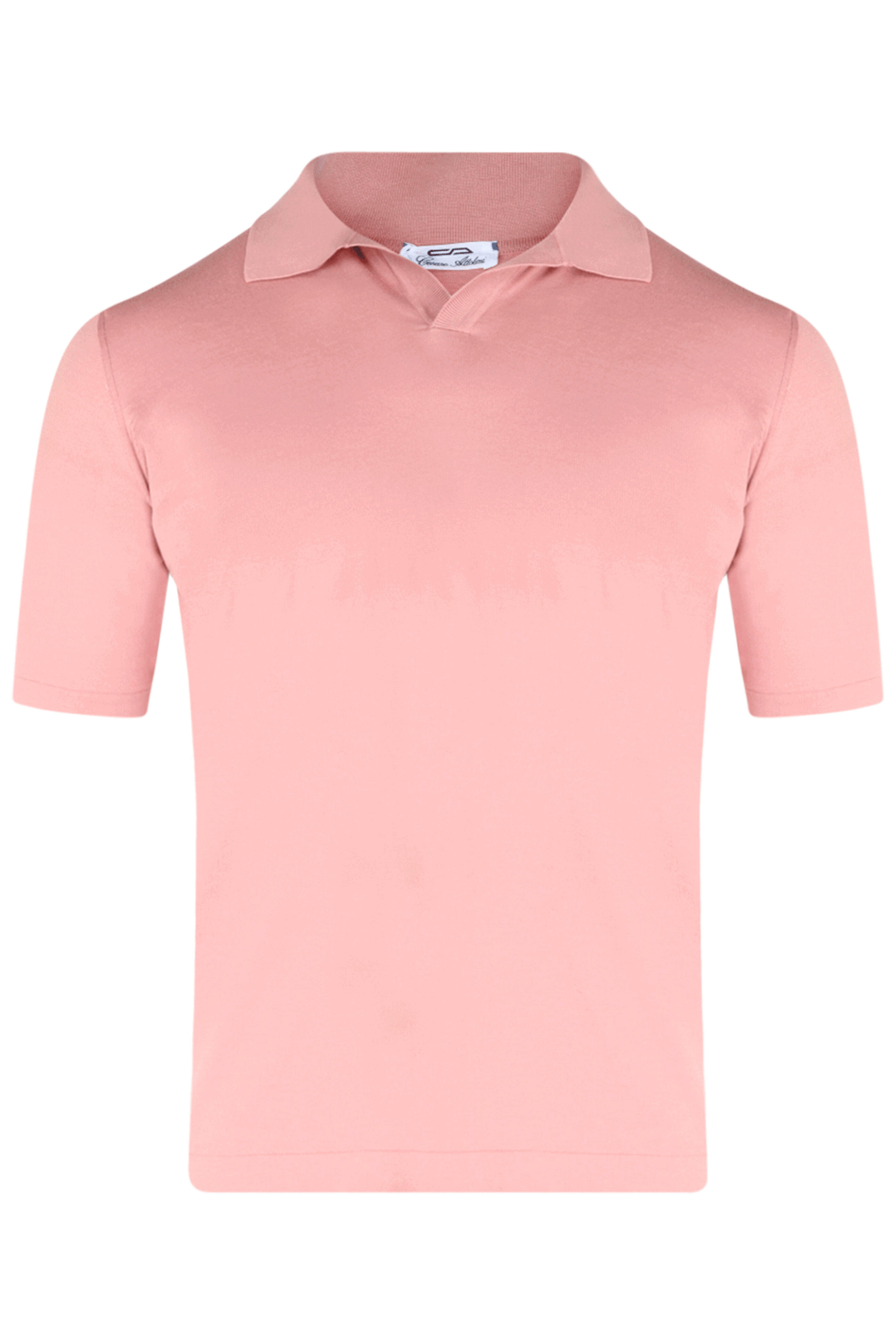 Cesare Attolini - Rosa Johnny Collar Polo