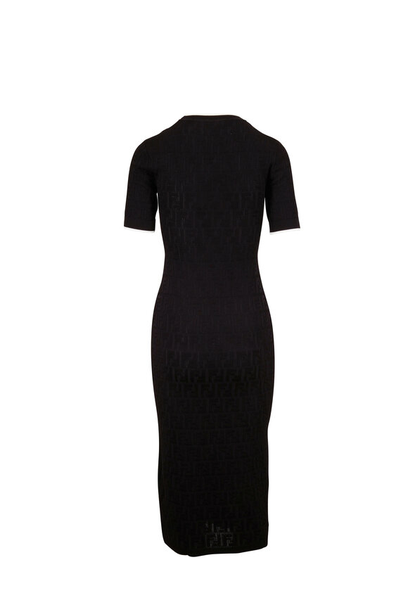 Fendi - Black Short Sleeve FF Knit Dress