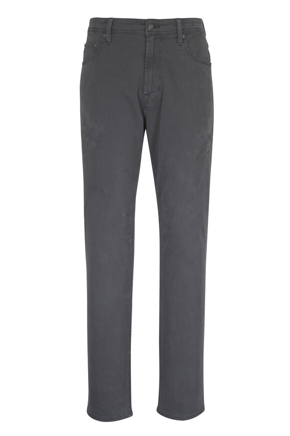 AG Tellis Gray Sateen Modern Slim Five Pocket Pant - view 1