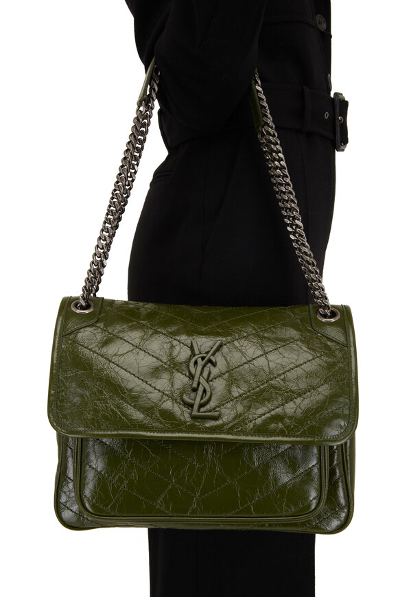 Saint Laurent - Niki Dark Pine Medium Shoulder Bag