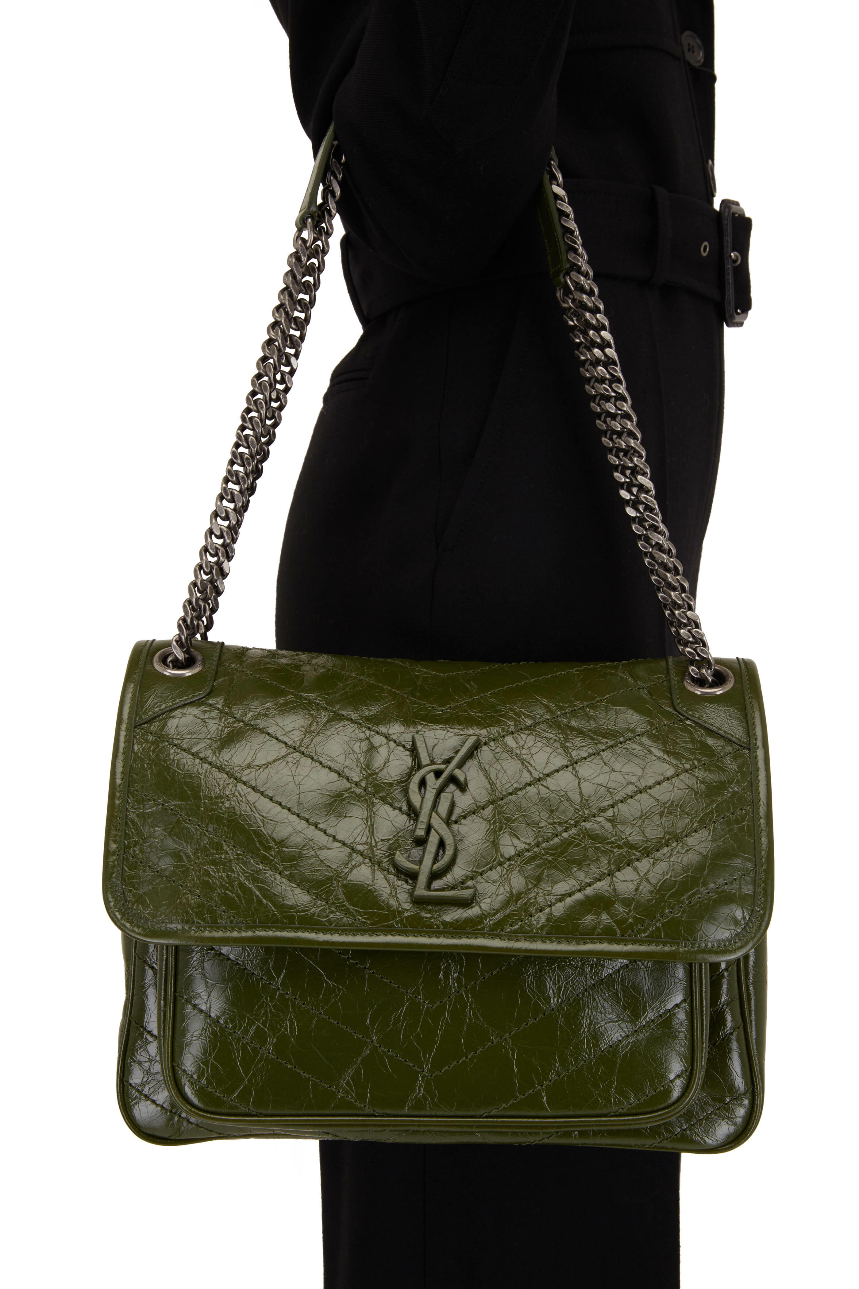 Saint Laurent Women's Medium Niki Leather Shoulder Bag