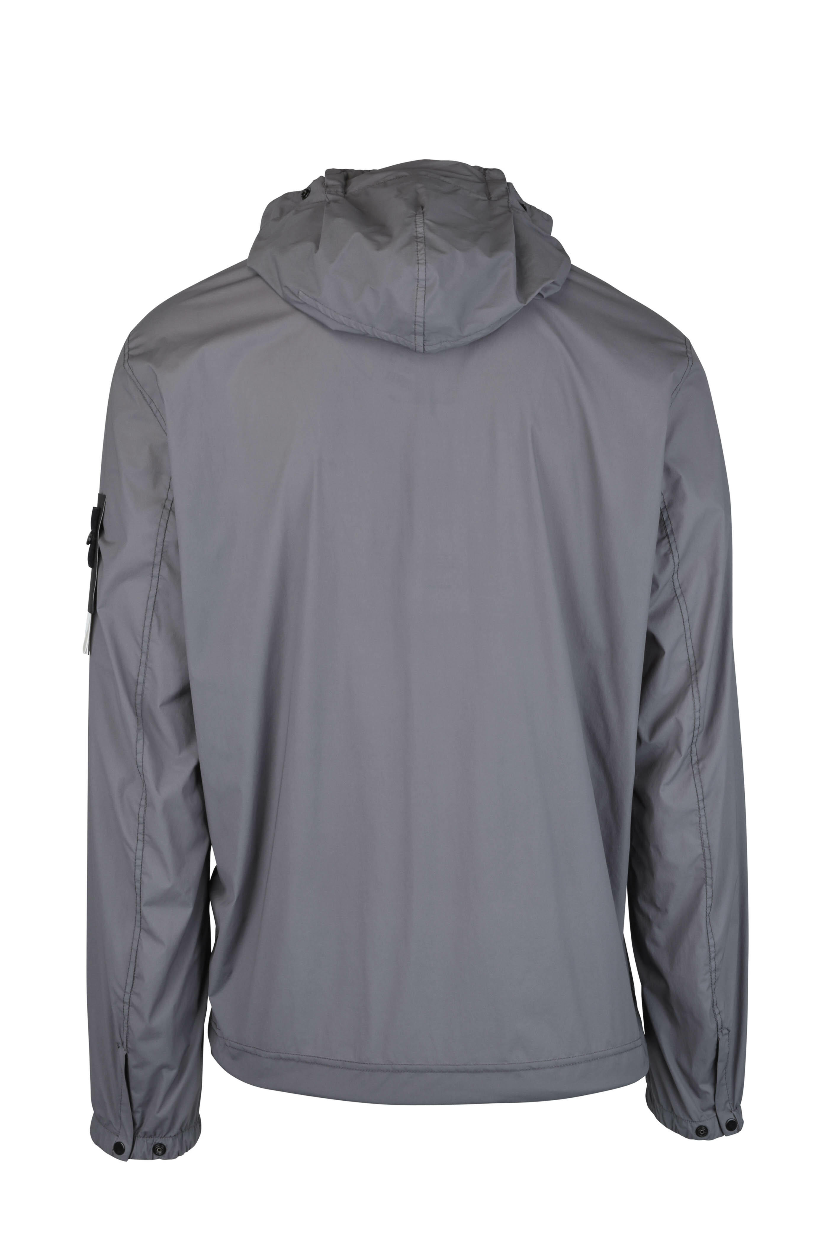 Stone Island - Skin Touch Nylon Gray Hooded Jacket