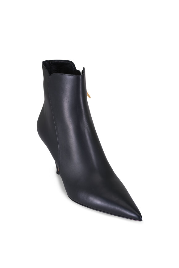 Gianvito Rossi Sofia Vitello Glove Black Leather Short Boot, 70mm - view 1