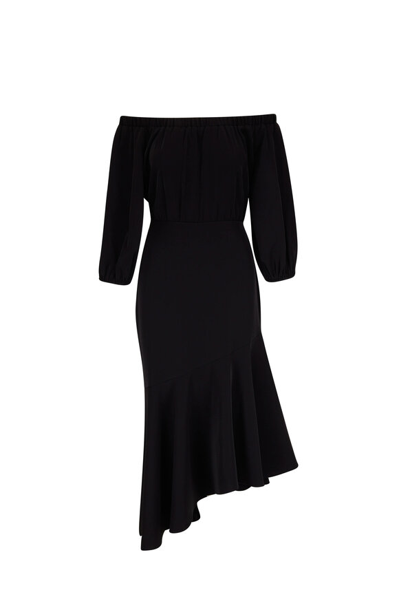 Sachin + Babi - Kai Black Off-the-Shoulder Midi Dress 