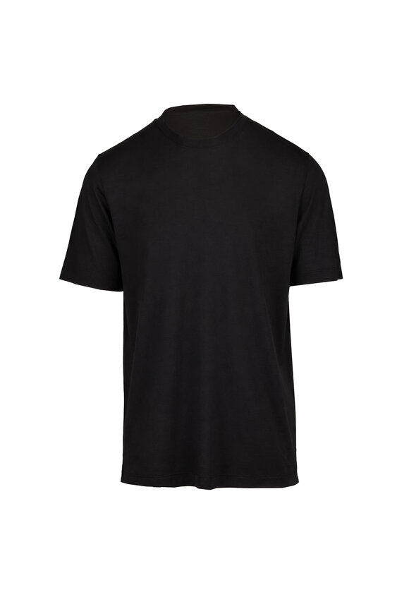Marco Pescarolo Black Wool Jersey T-Shirt - view 1