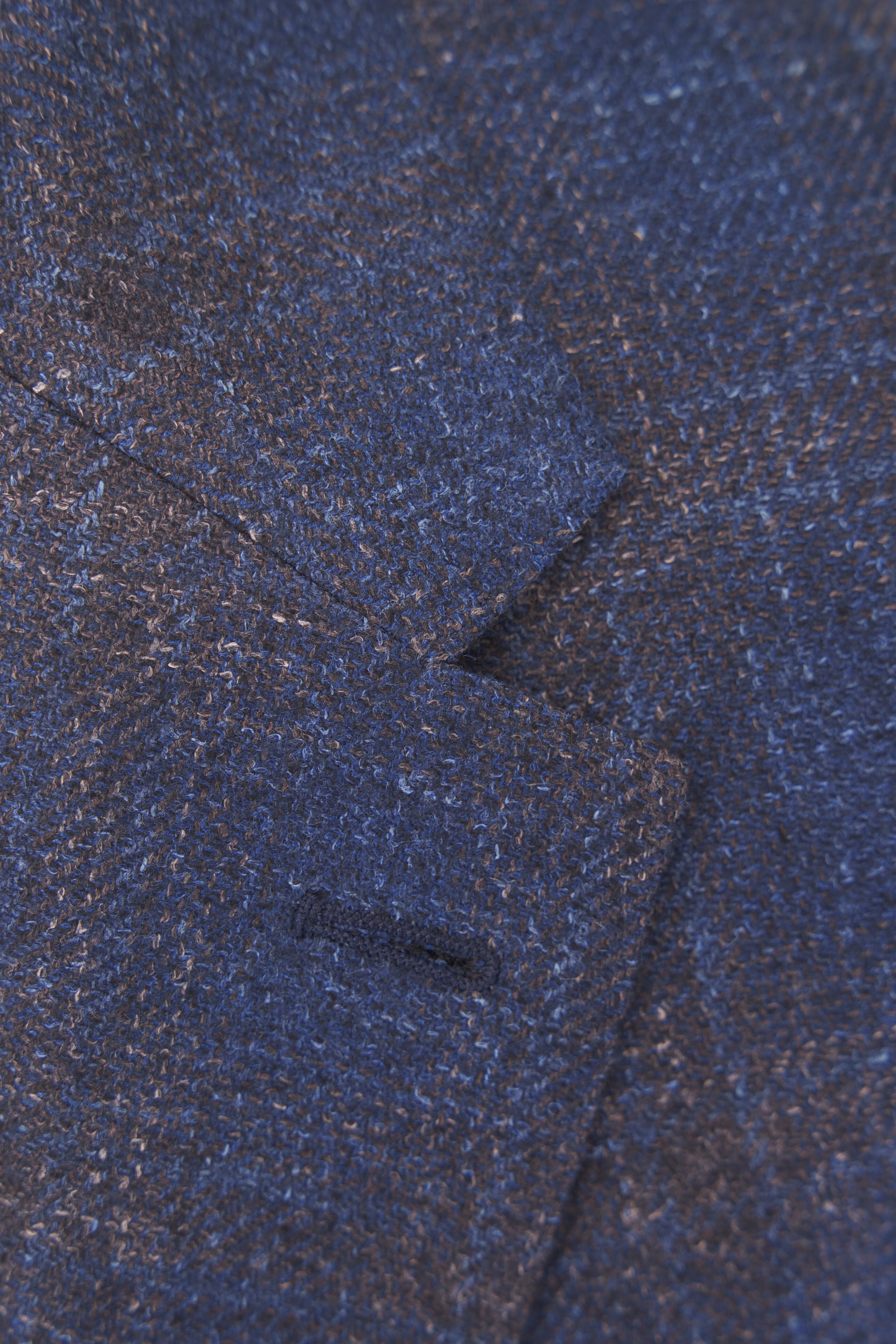 Zegna - Navy & Brown Plaid Wool, Silk & Linen Sportcoat