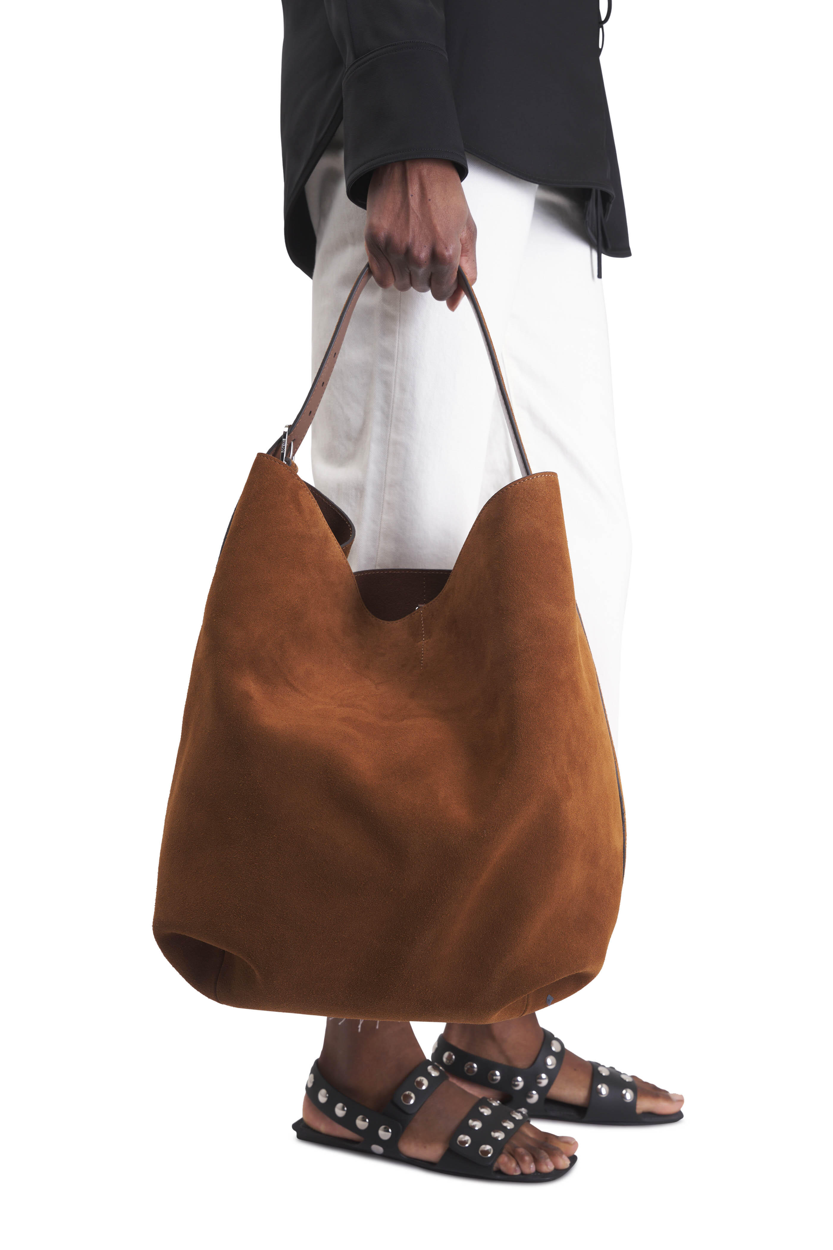 Totême - Tan Suede Belted Tote