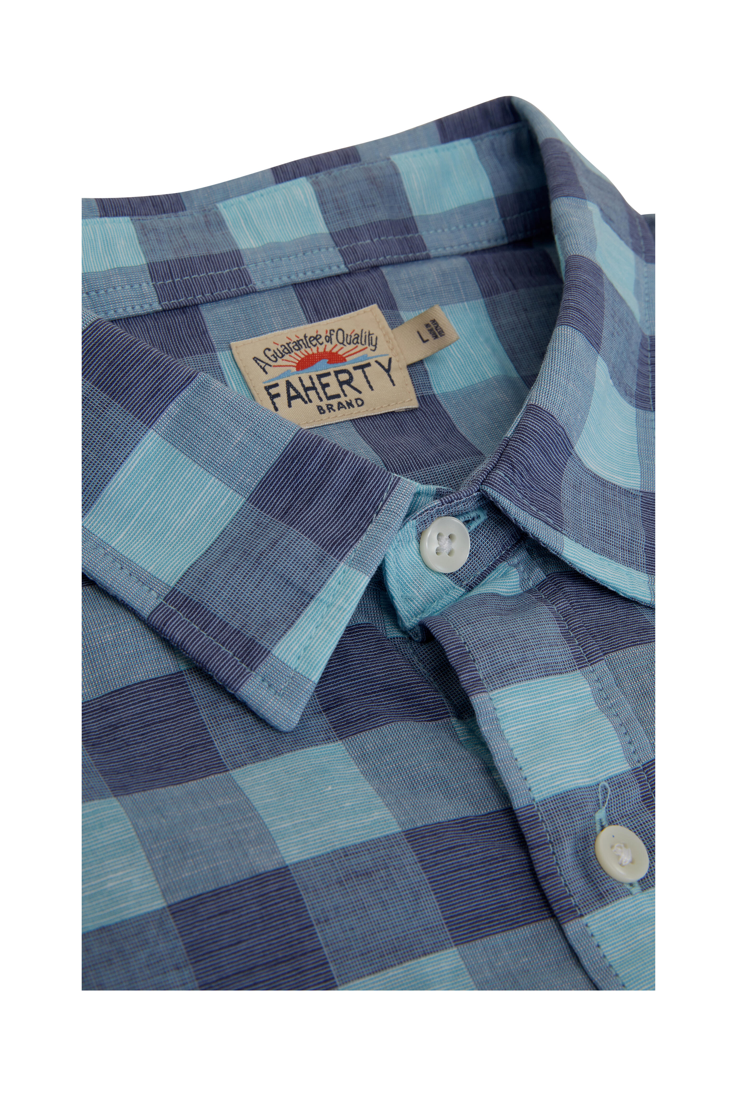 Faherty Brand - Movement Blue Coral Plaid Sport Shirt