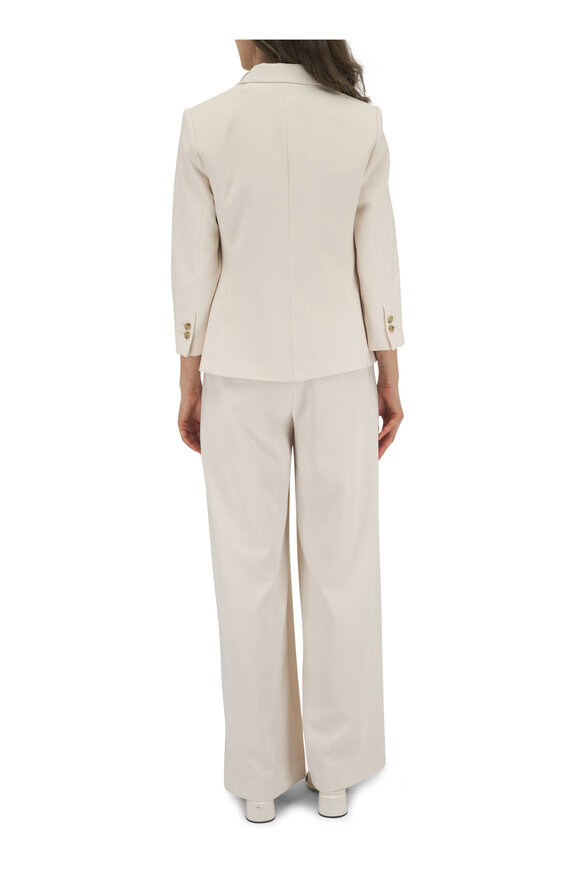 Vince - Off White Pintucked Wide Leg Pant 