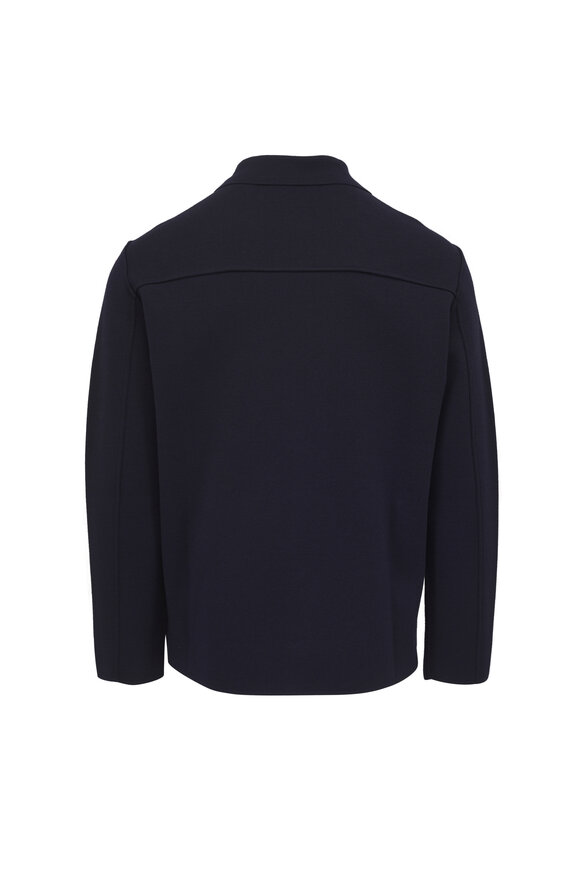 Maurizio Baldassari Milano Stitch Navy Wool Overshirt - view 2