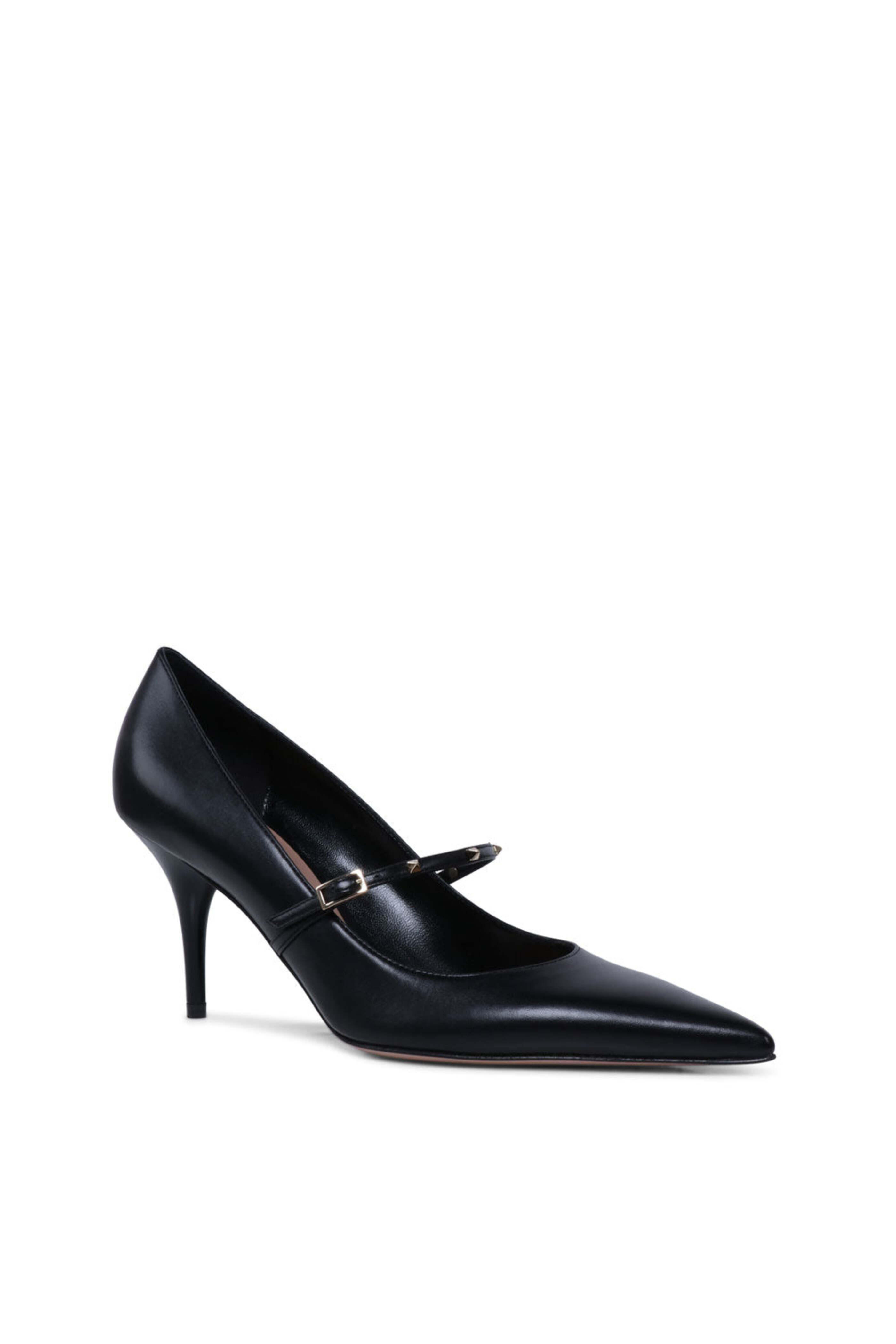 Valentino Garavani - Rockstud Wispy 80mm Mary Jane Pumps in Nero