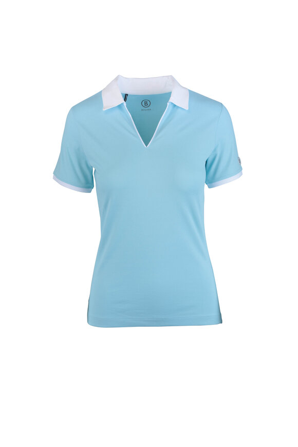 Bogner - Lumi2 Light Blue Knit Polo 