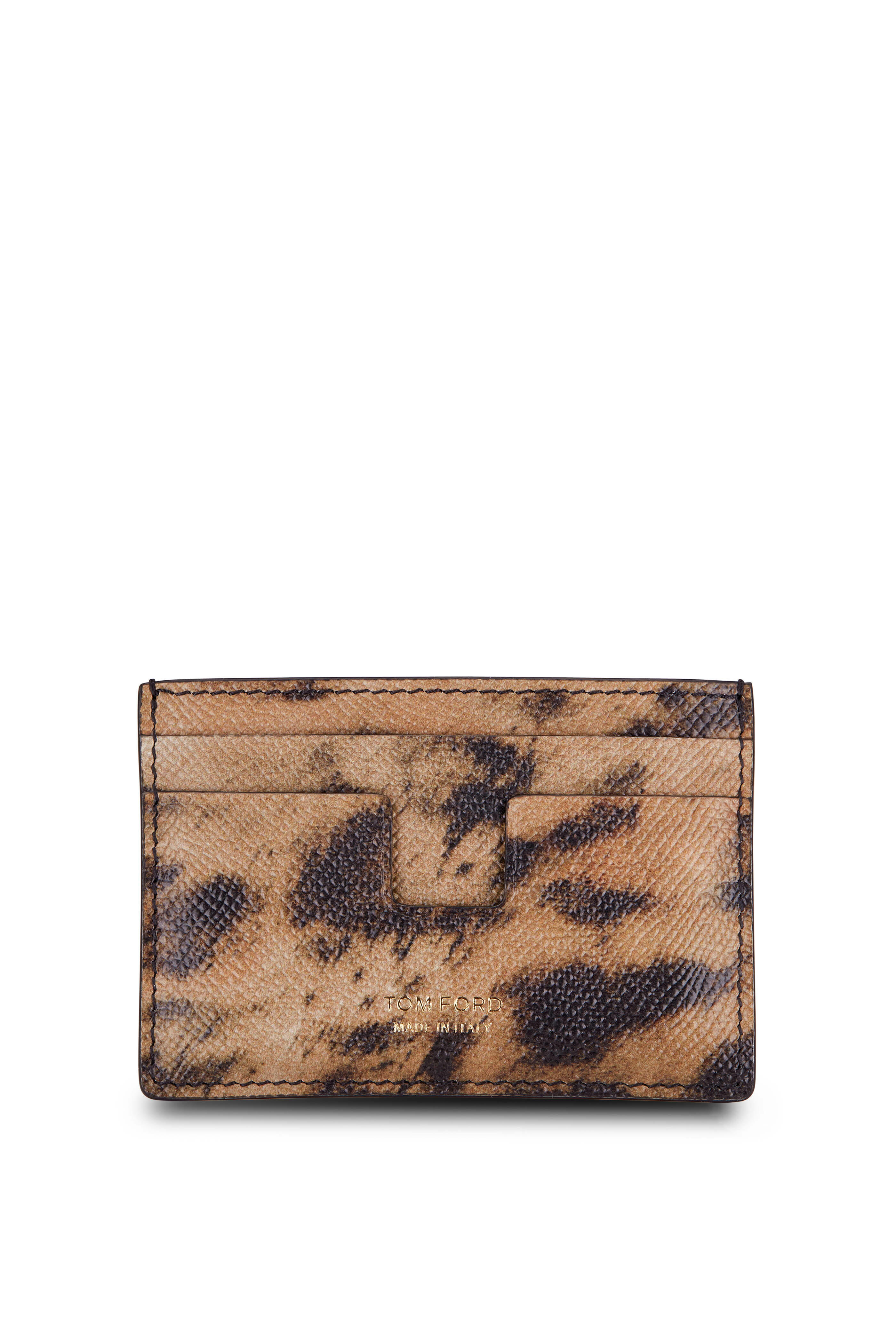 Tom Ford - Leopard Print Leather Card Case | Mitchell Stores