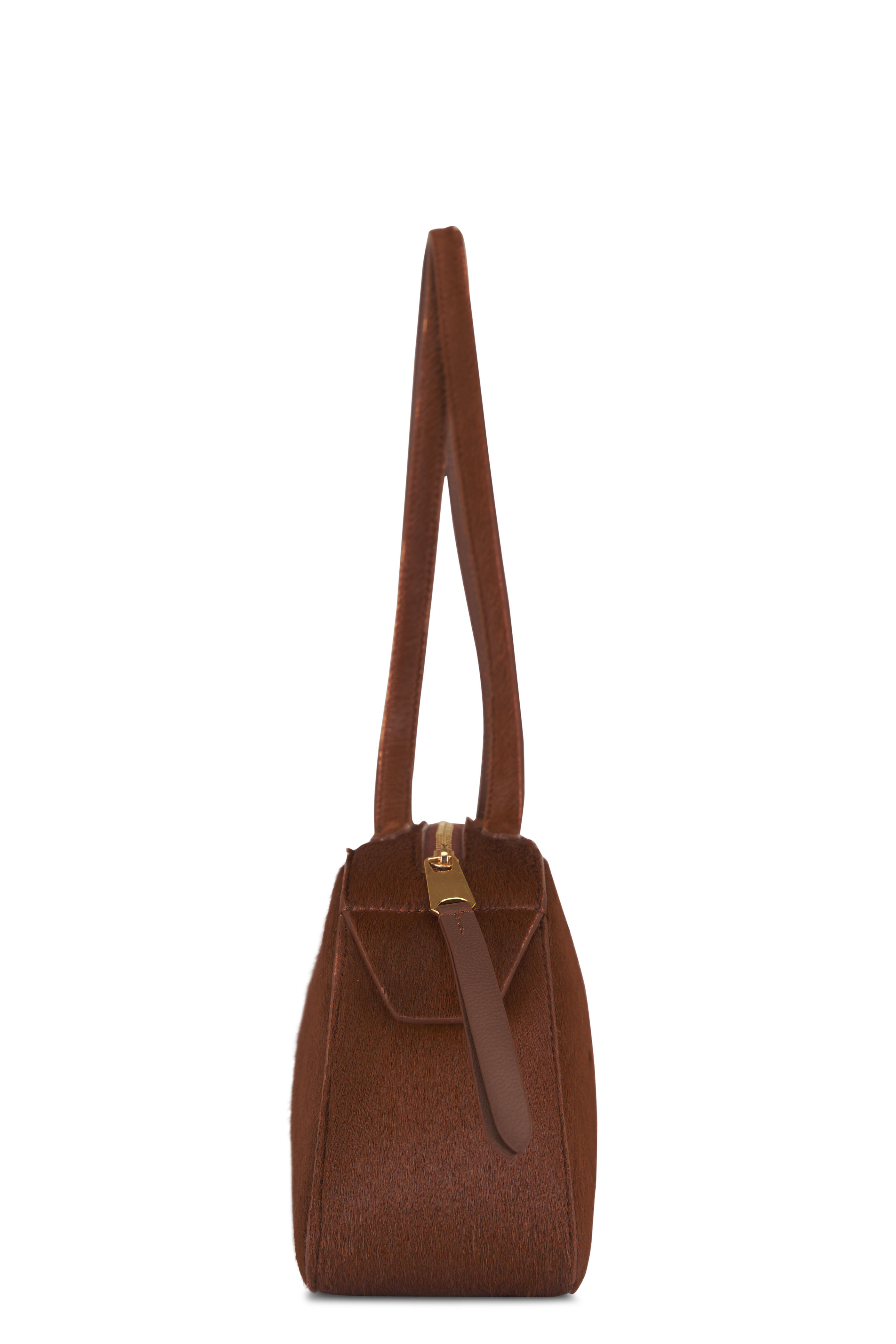 Khaite - Simona Rust Calf Hair Shoulder Bag - view 3