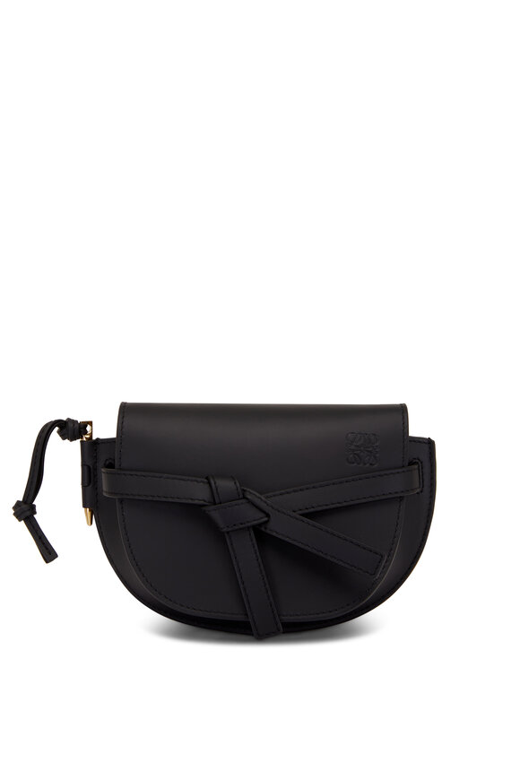 Loewe - Mini Gate Black Leather Dual Shoulder Bag