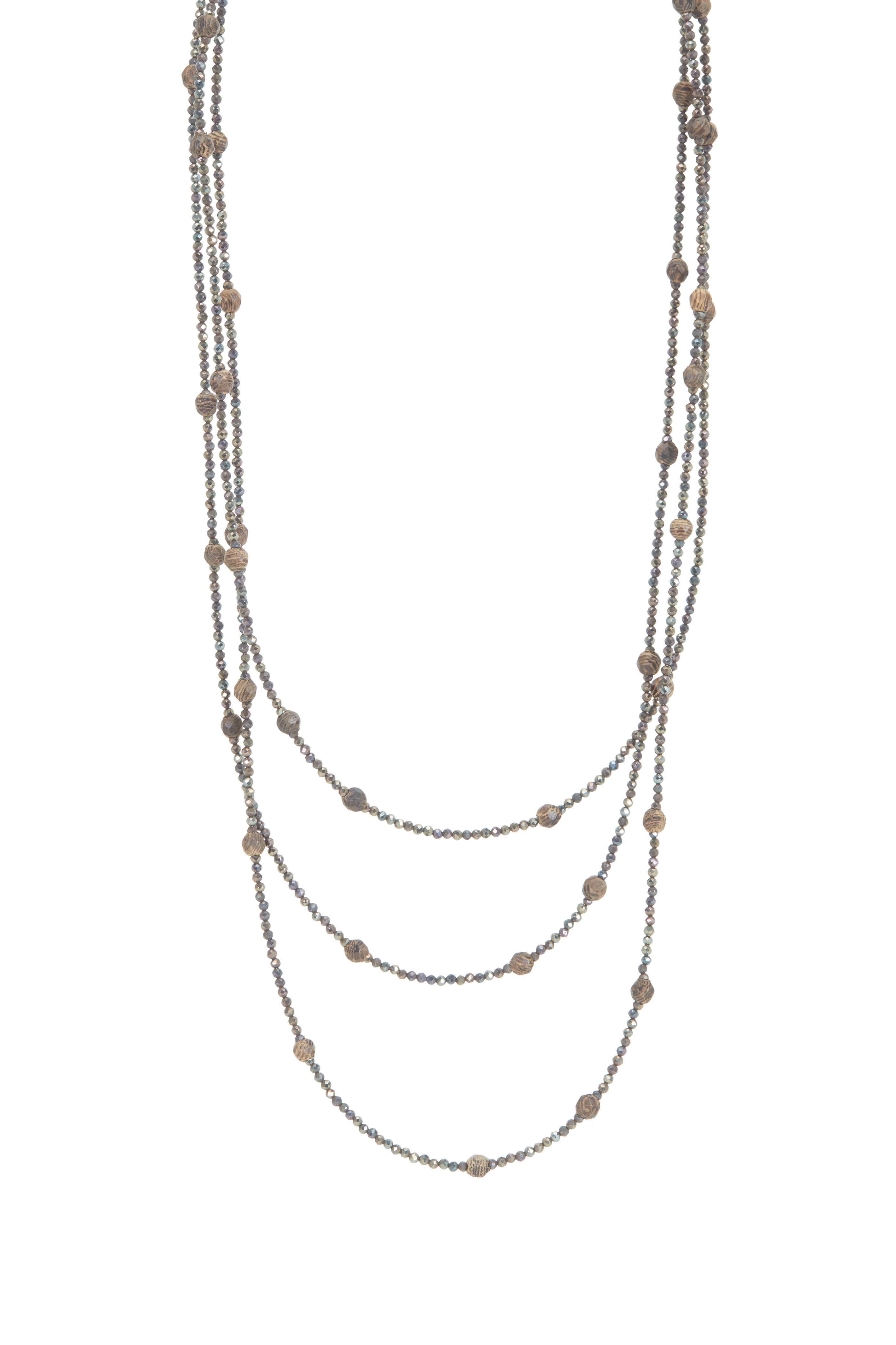 Brunello Cucinelli - Wood & Spinel Wrap Convertible Necklace