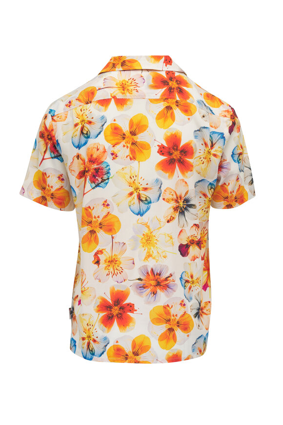 Orlebar Brown - Hibbert White Sand Flower Print Button Down