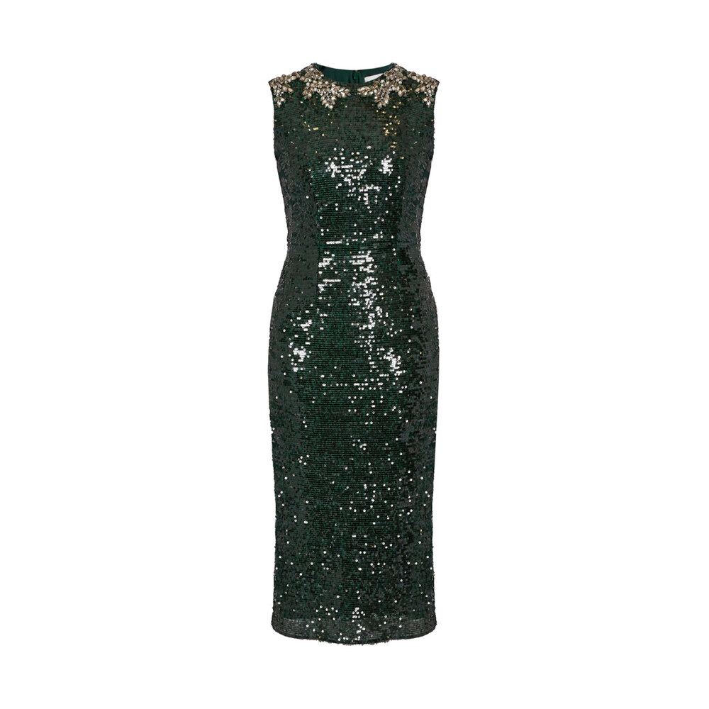 sachin and babi light blue dress Maiah Emerald Green Sequin Maxi Dress - US 18
