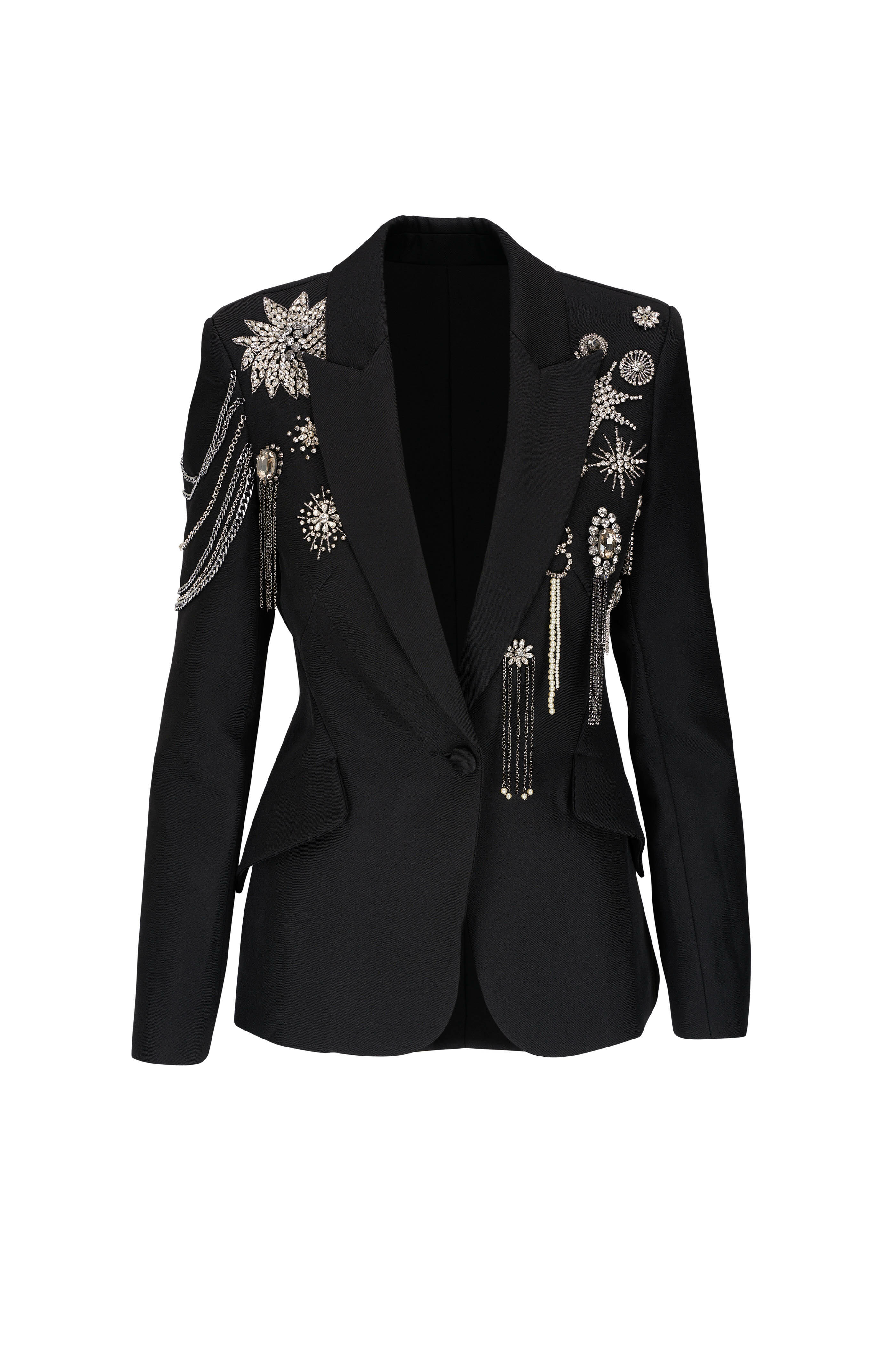 Black embellished outlet jacket