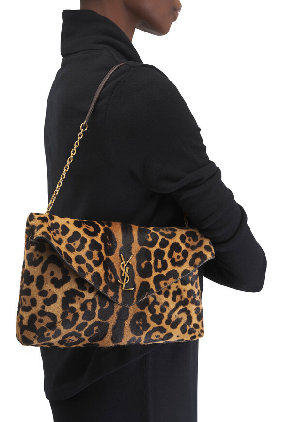 Saint Laurent Manto Natural Ponyhair Chain Pouch - view 2