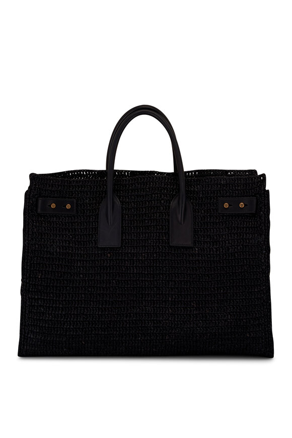 Saint Laurent - Raffia Sac De Jour Nero Tote Bag 