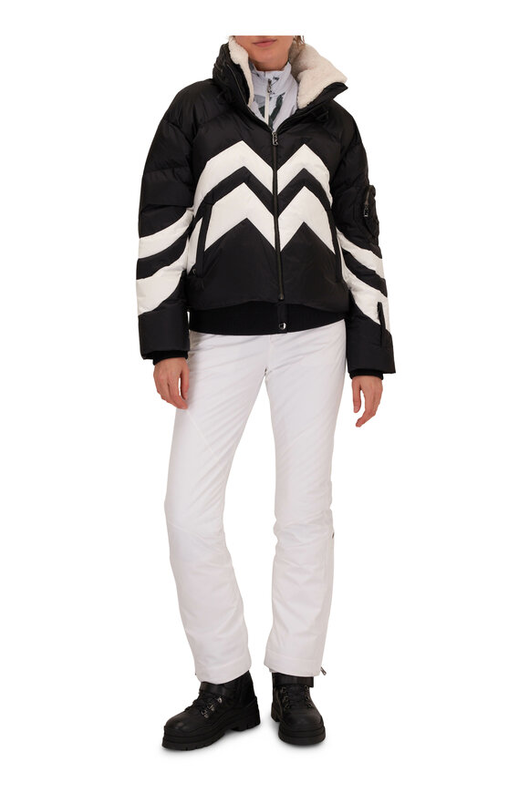 Bogner - Valea Black & White Zig Zag Down Ski Jacket