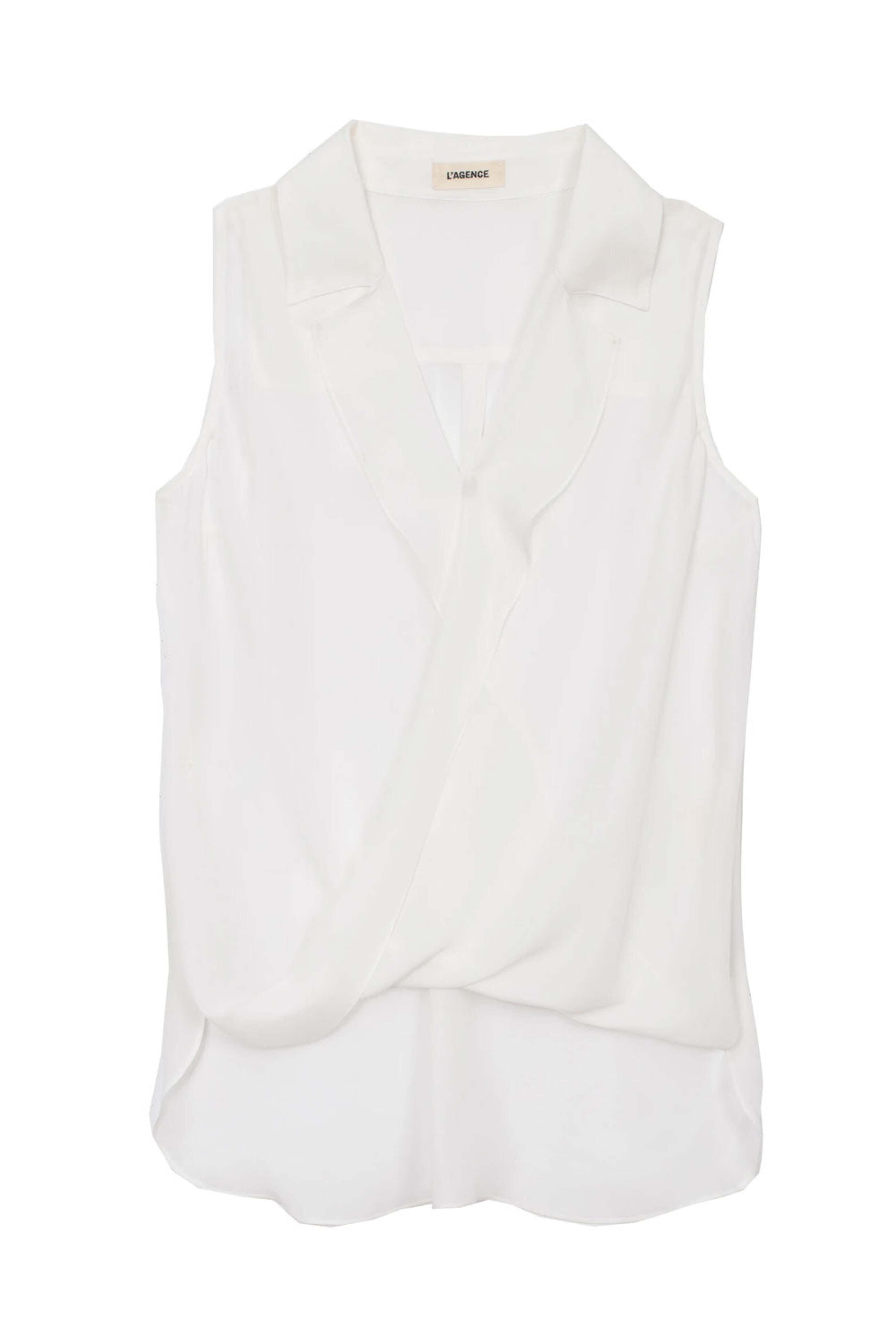 L'Agence - Ivory Sleeveless Freja Blouse
