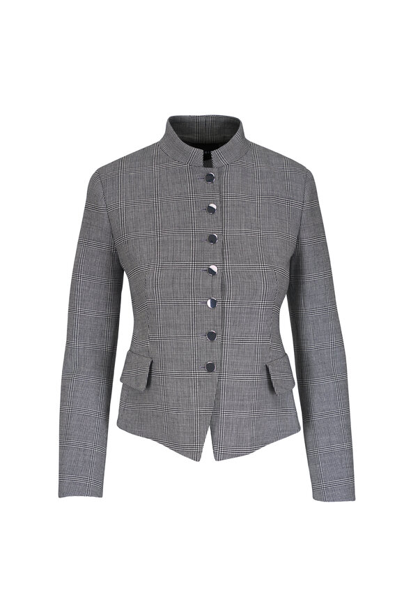 Akris Deva Black & White Double-Faced Wool Jacket