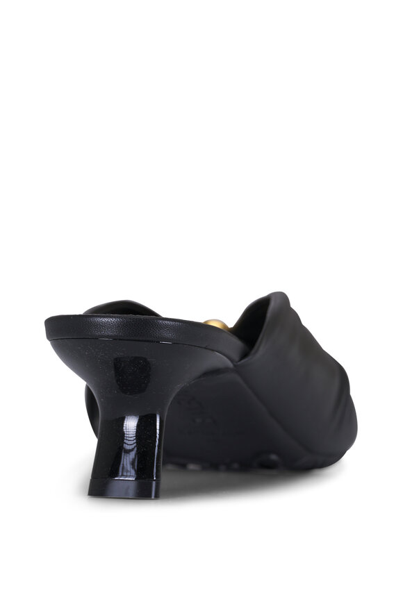 Loewe Pebble Black Leather Soft Slide, 45mm - view 4
