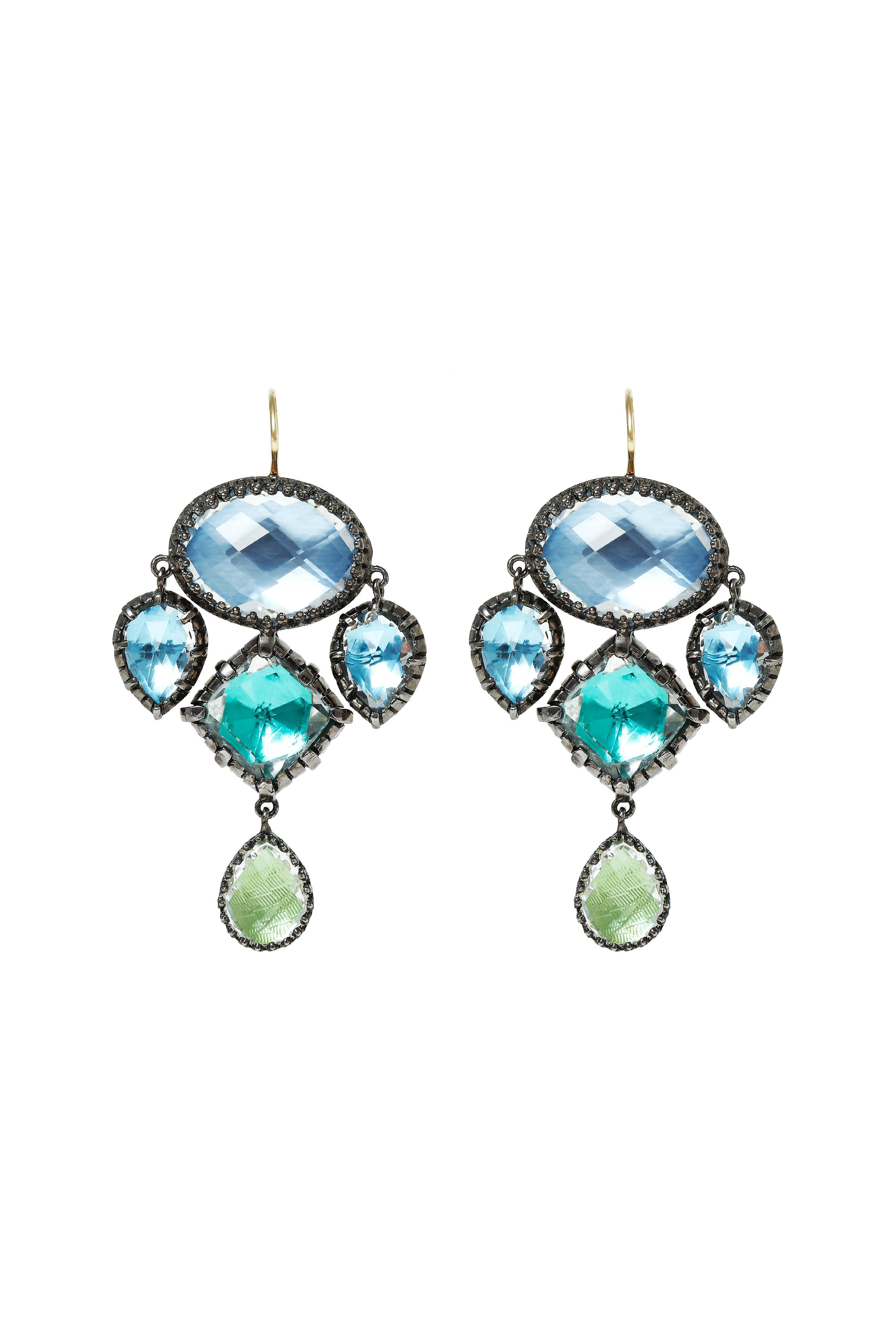 Larkspur & Hawk - Sadie Girandole Multi Mermaid Earrings