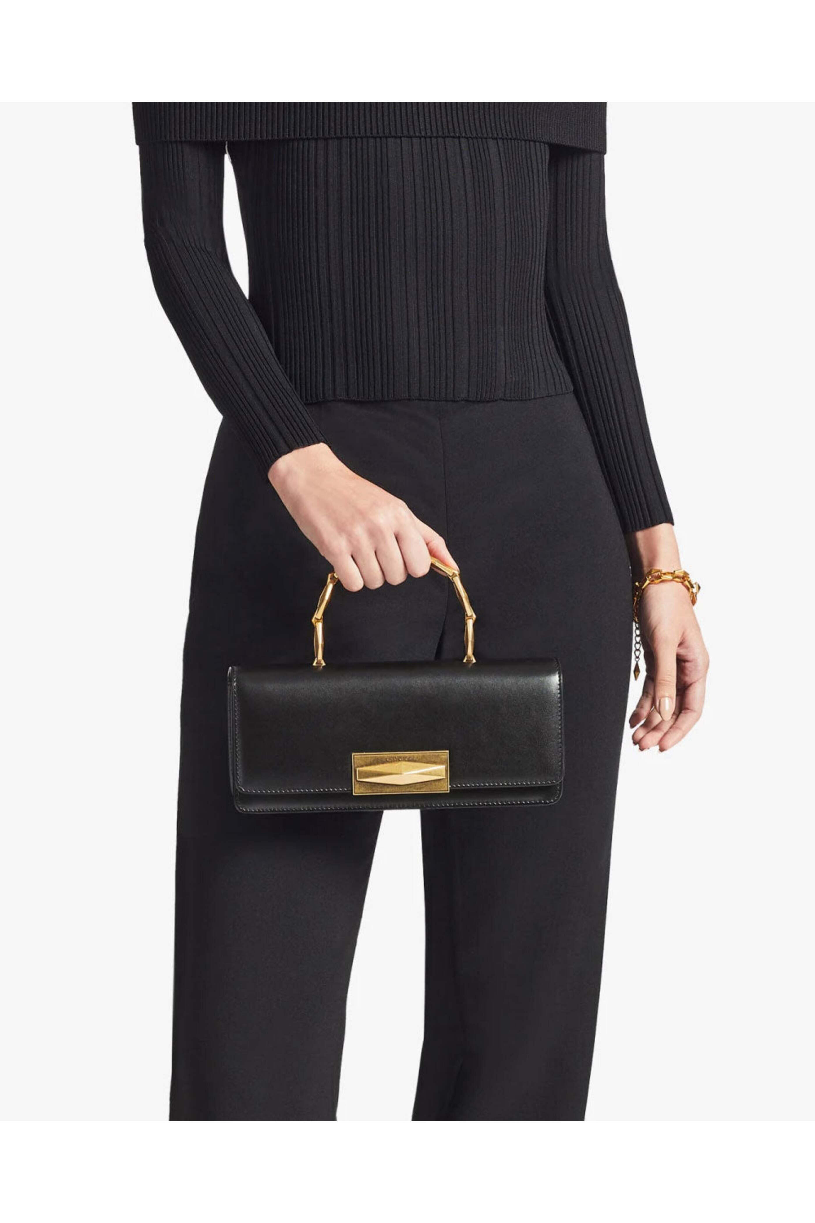 ショルダーバッグ・ポシェット JIMMY CHOO BLACK CANDY BAG JIMMY CHOO Nylon Candice Double Zip Crossbody Pouch Black