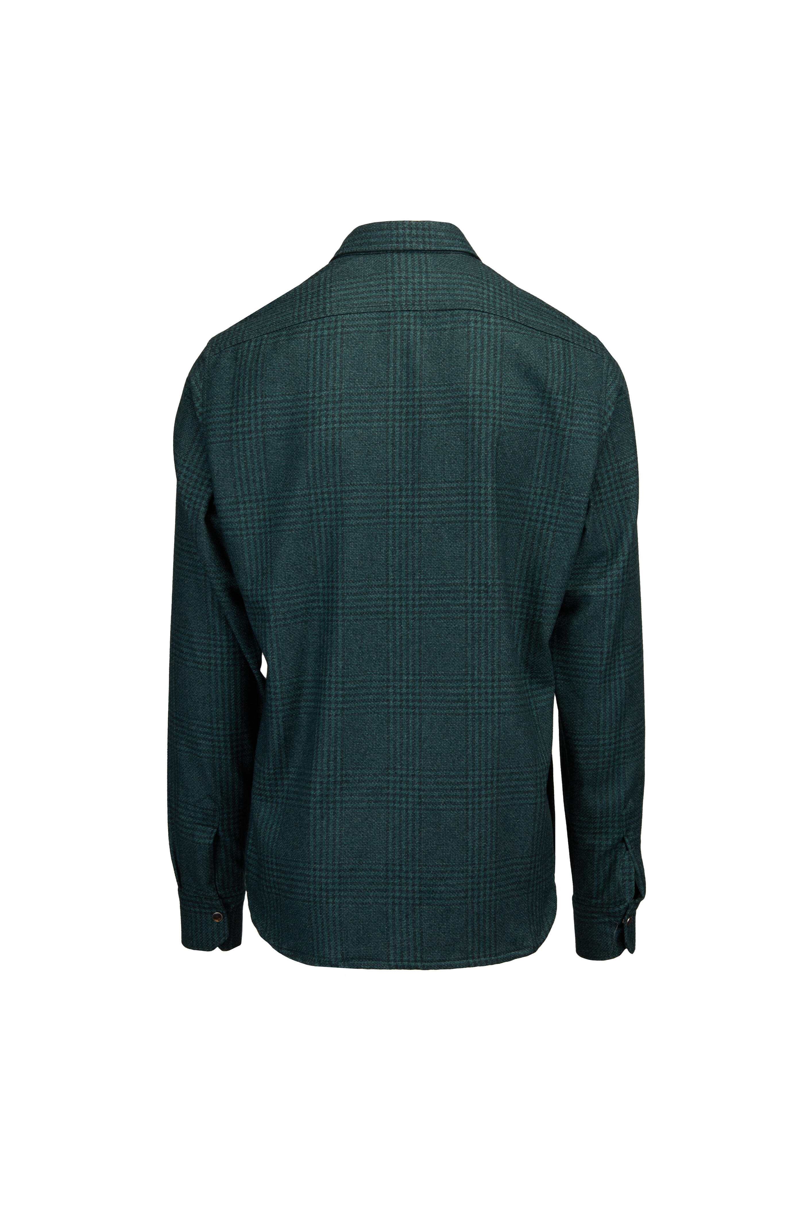 Kiton - Kelly Green Glen Plaid Overshirt - view 2