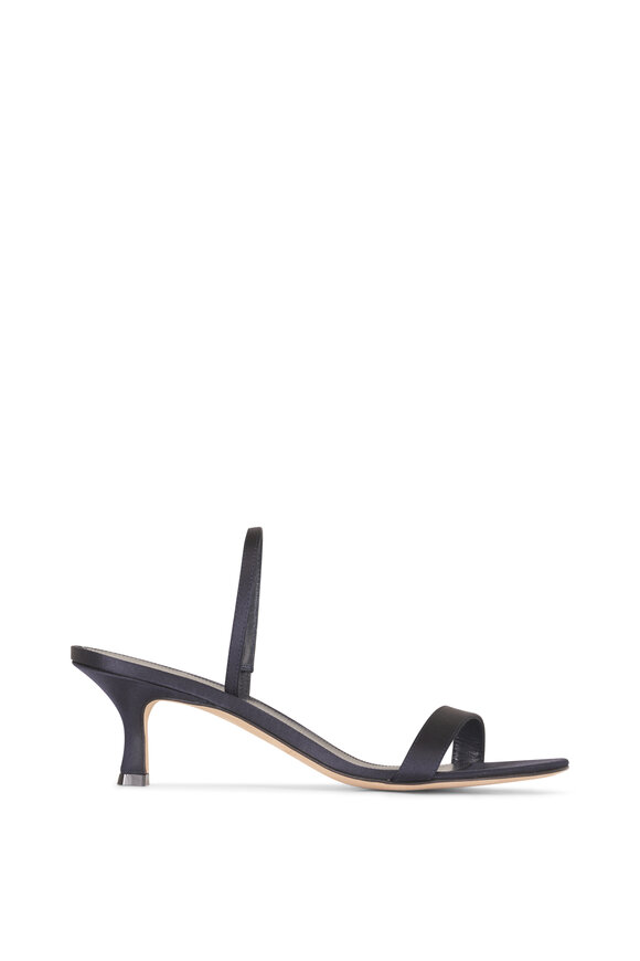 The Row Ella Kitten Navy Blue Satin Slingback, 50mm - view 2