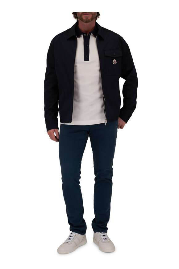 Moncler - Navy Cotton Zip Overshirt 