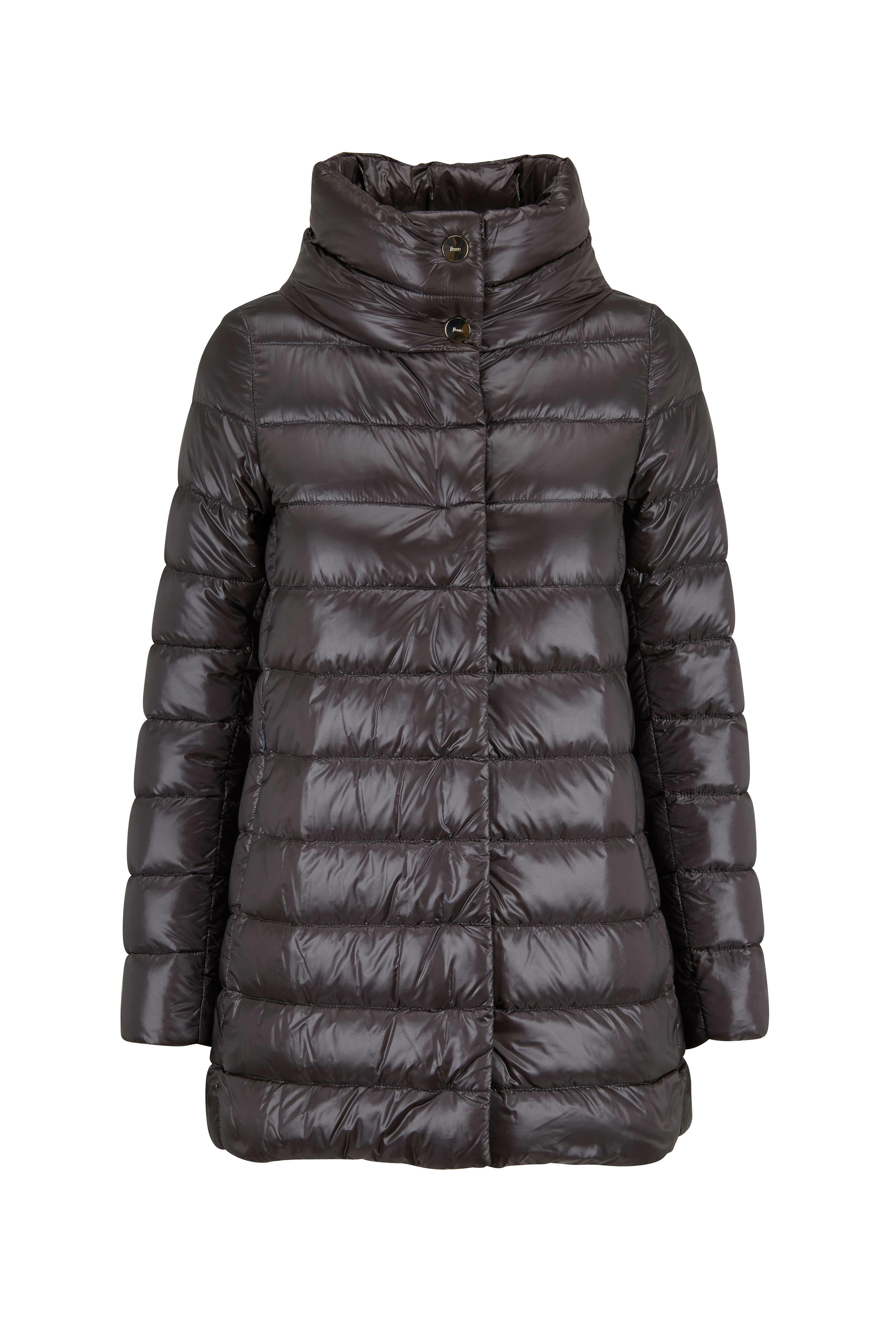 Herno - Charcoal Hi-Low Puffer Jacket | Mitchell Stores