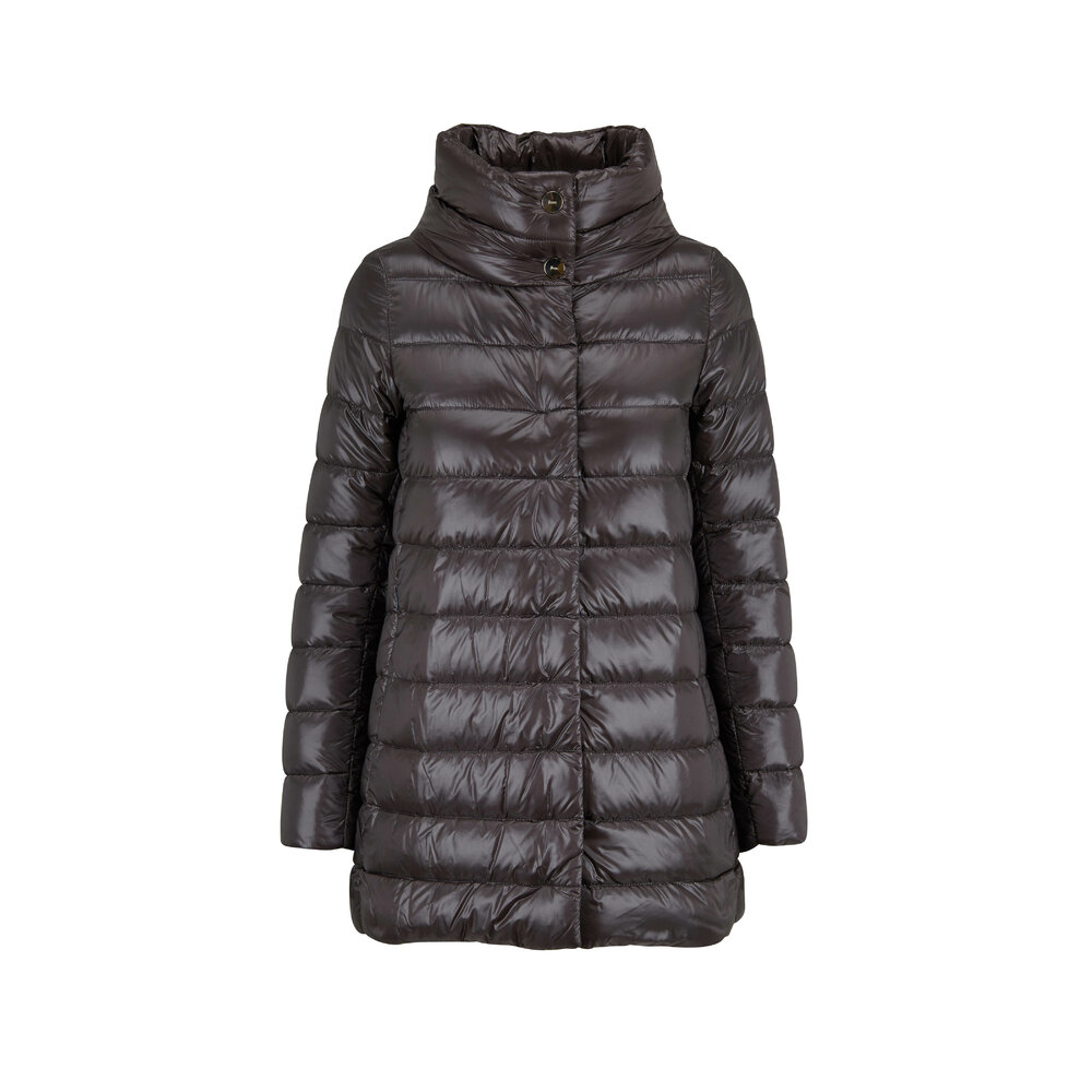 Herno - Charcoal Hi-Low Puffer Jacket | Mitchell Stores