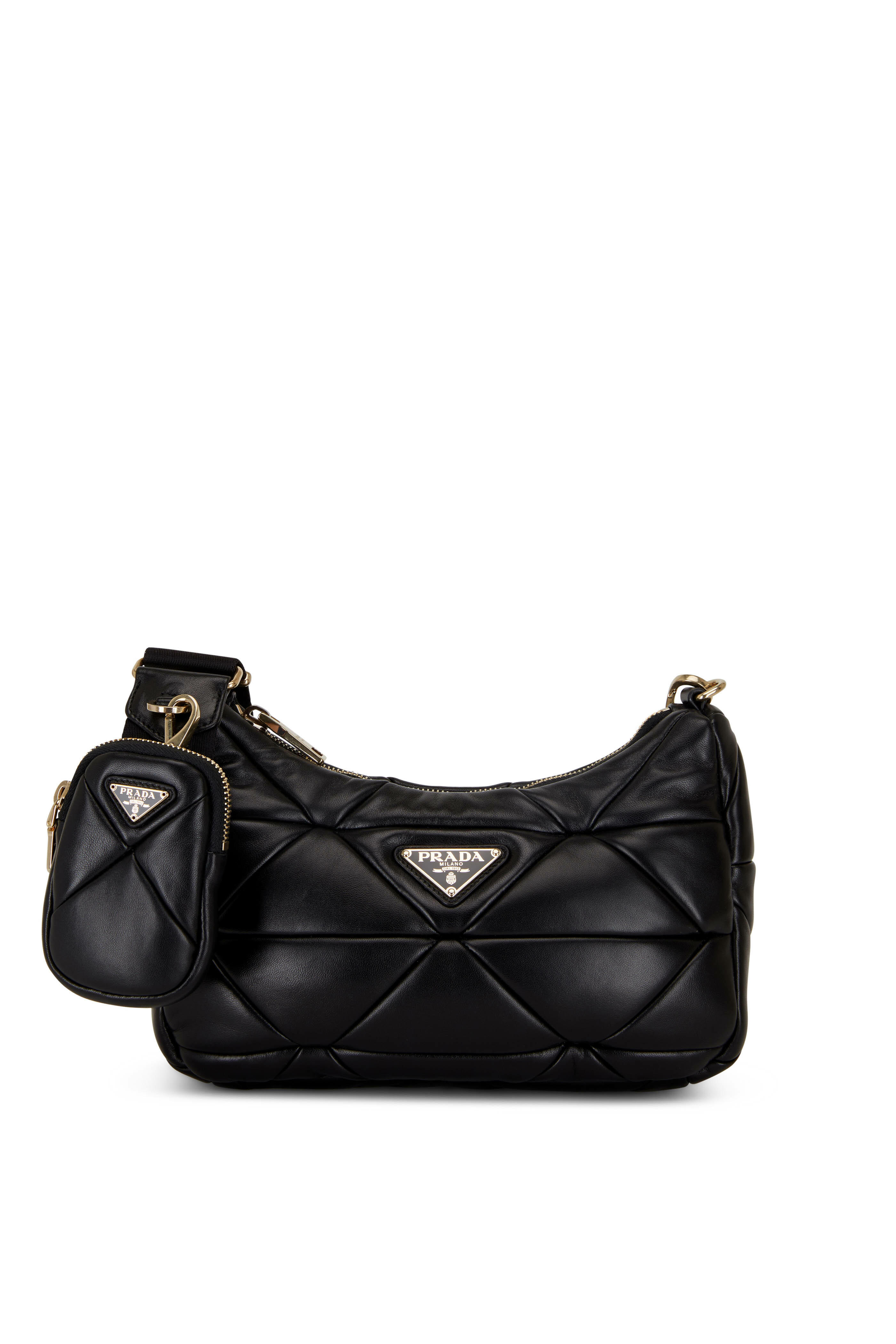 Prada - Women's Quilted Nappa Shoulder Bag - White - Leather