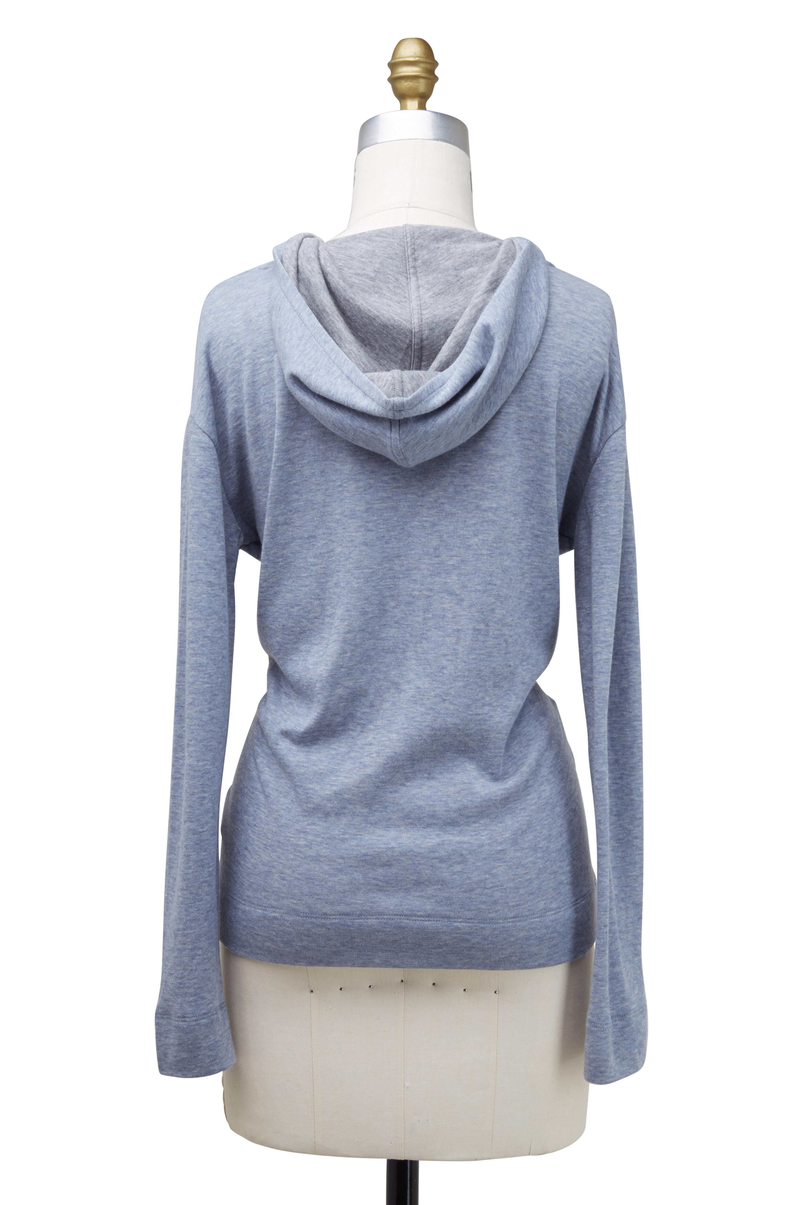 Majestic - Chambray & Chine Cotton Double Face Hoodie