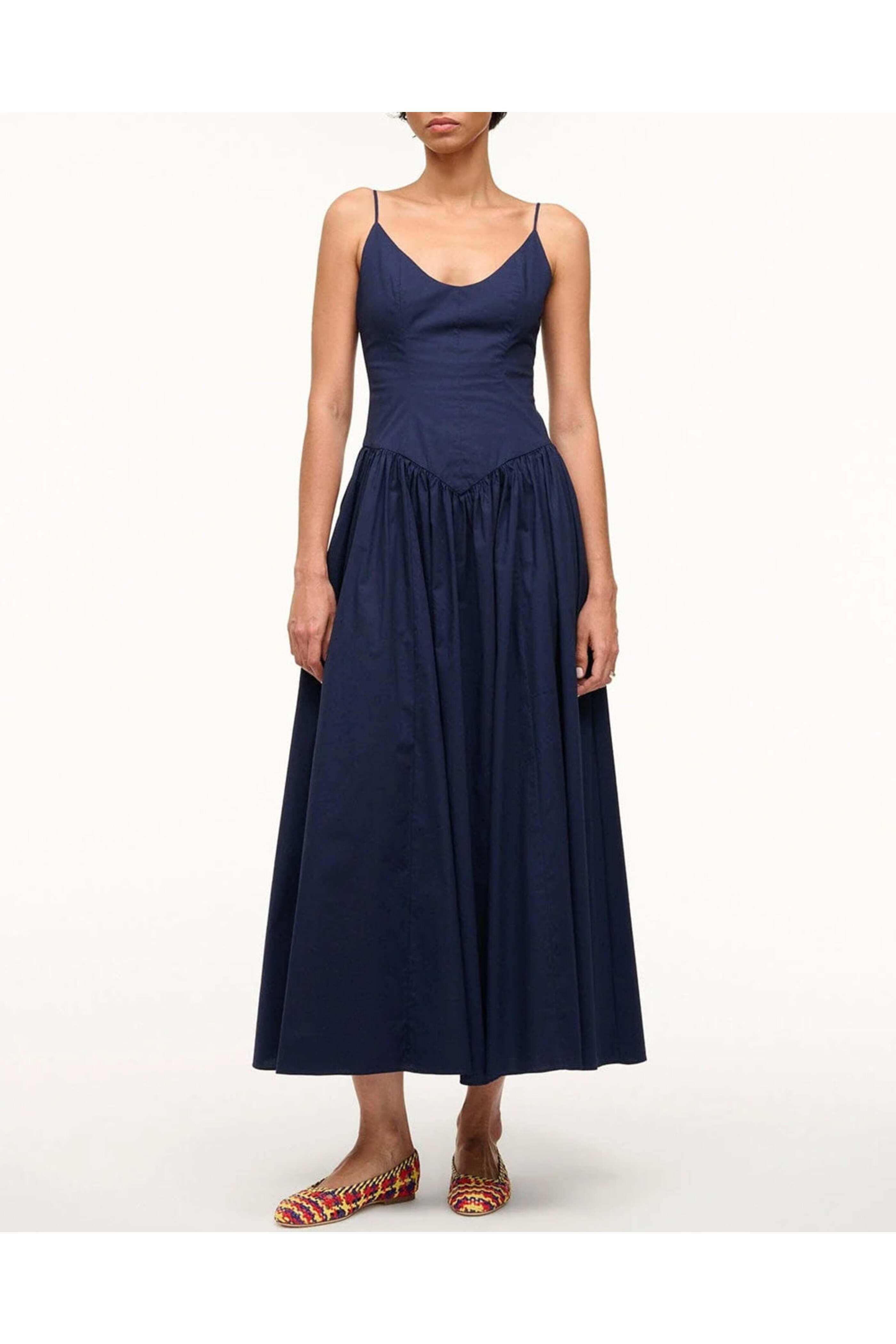 Staud - Navy Dena Dress