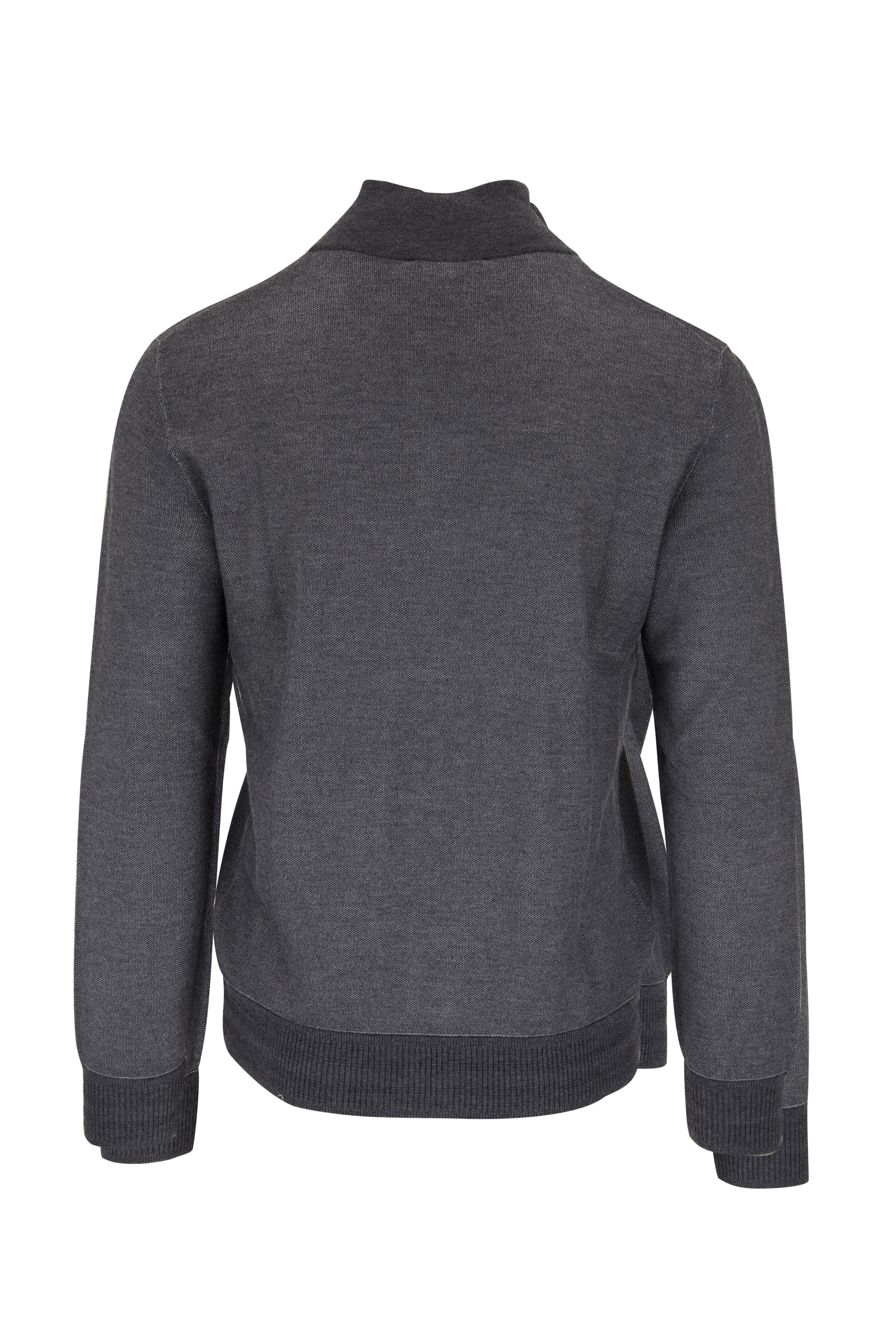 Brioni - Charcoal Grey Full-Zip Sweater | Mitchell Stores