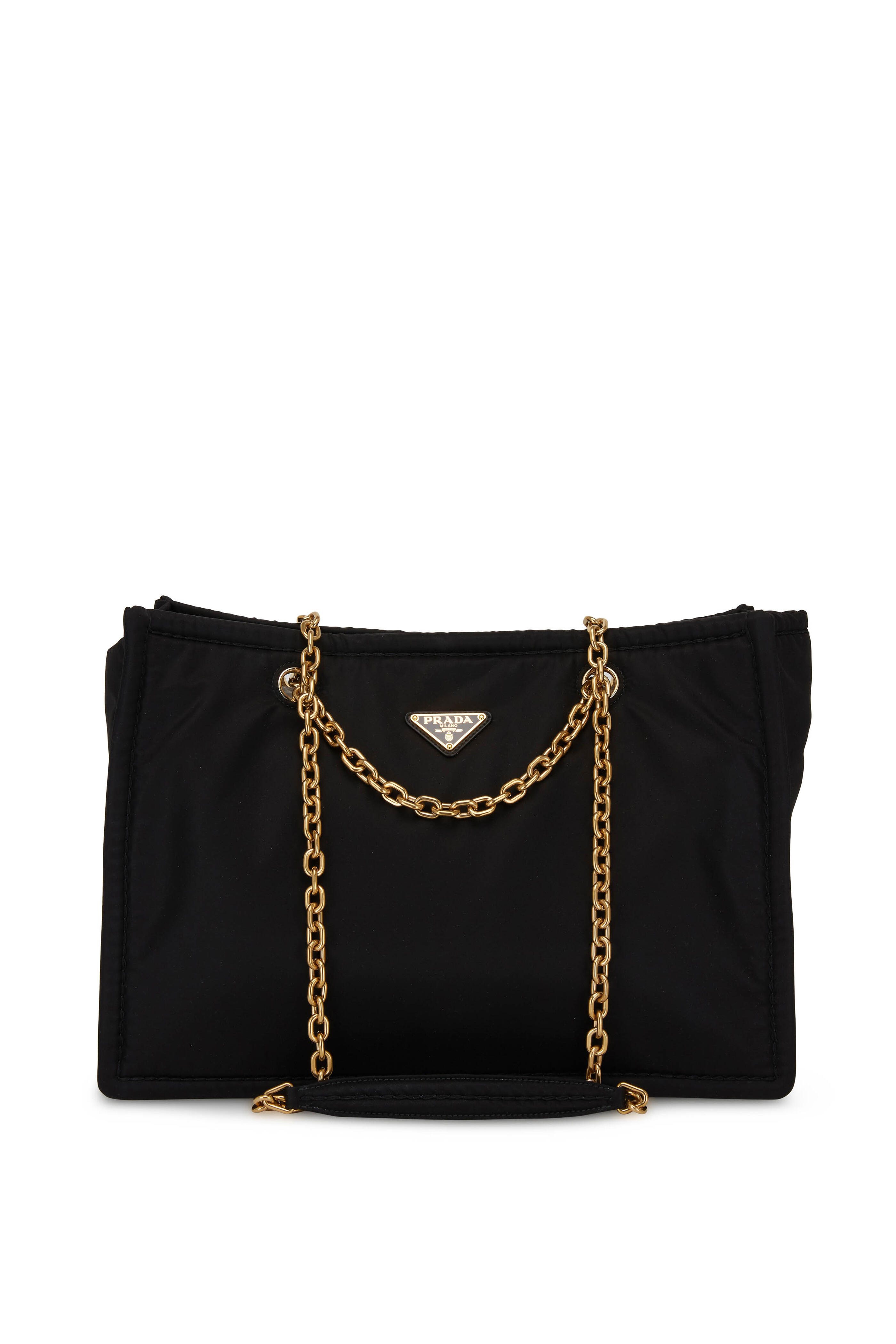 Prada Nylon Shoulder Bag with Chain Handle