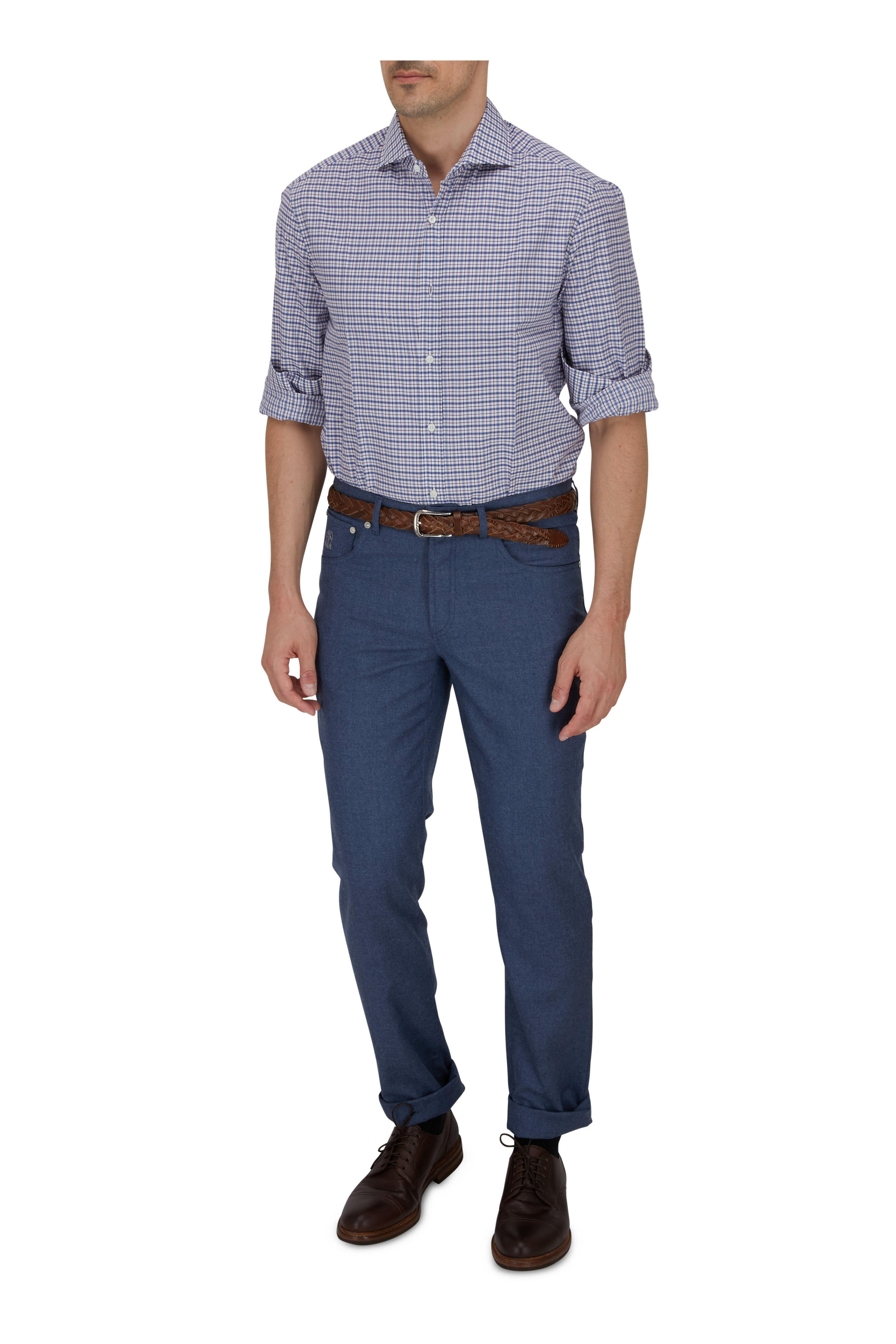 Brunello Cucinelli - Dark Brown Deerskin Cap Toe Derby Loafer