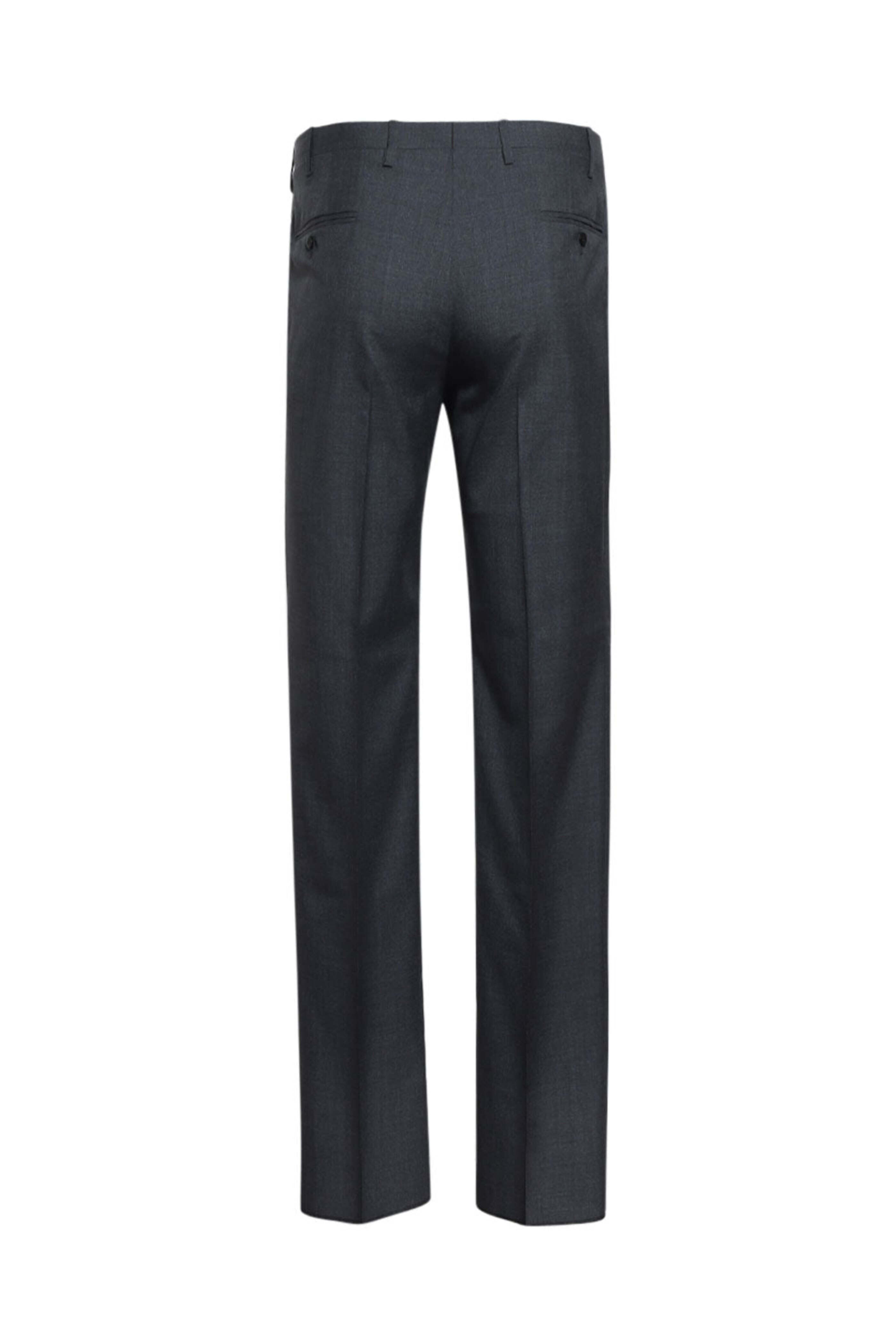 Kiton - Charcoal Virgin Wool Dress Pant