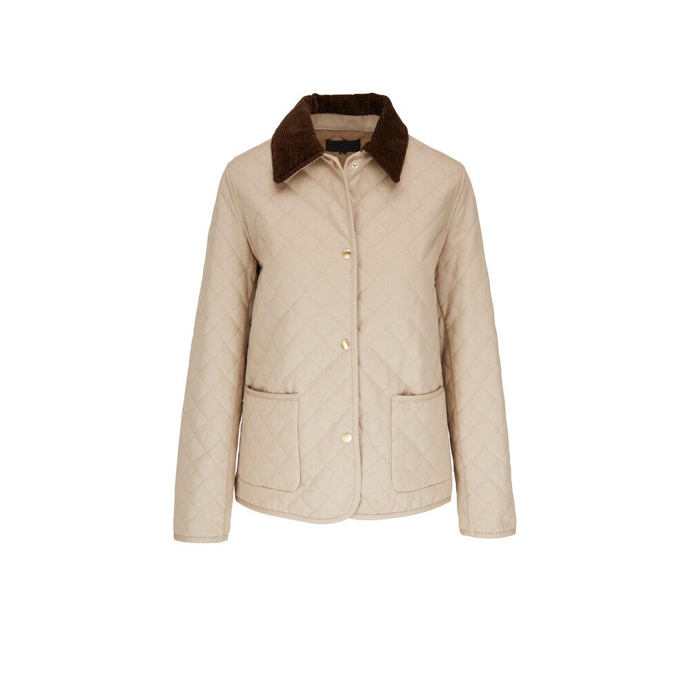 Nili Lotan - Adaline Khaki Quilted Jacket | Mitchell Stores