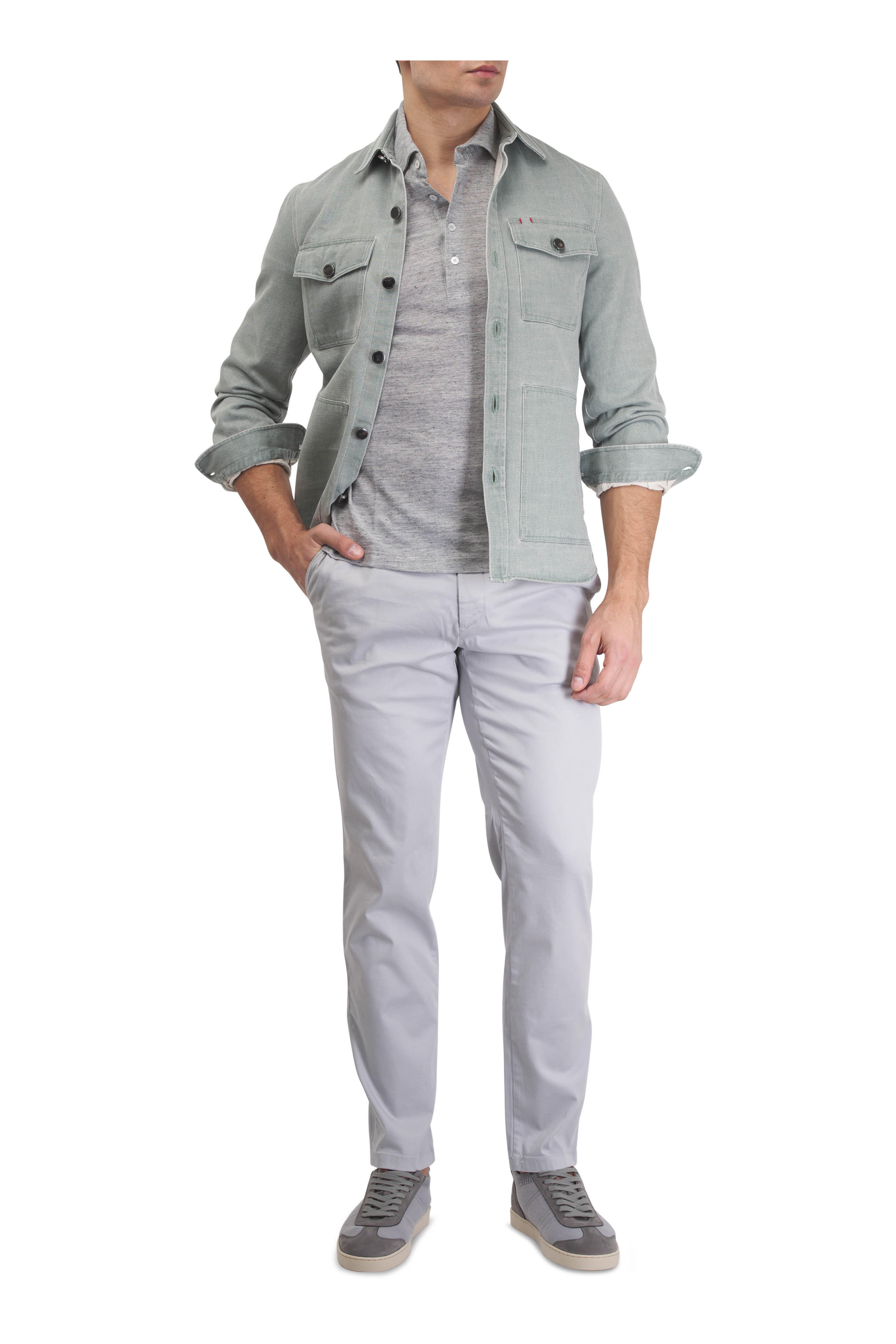 Isaia - Light Green Denim Overshirt