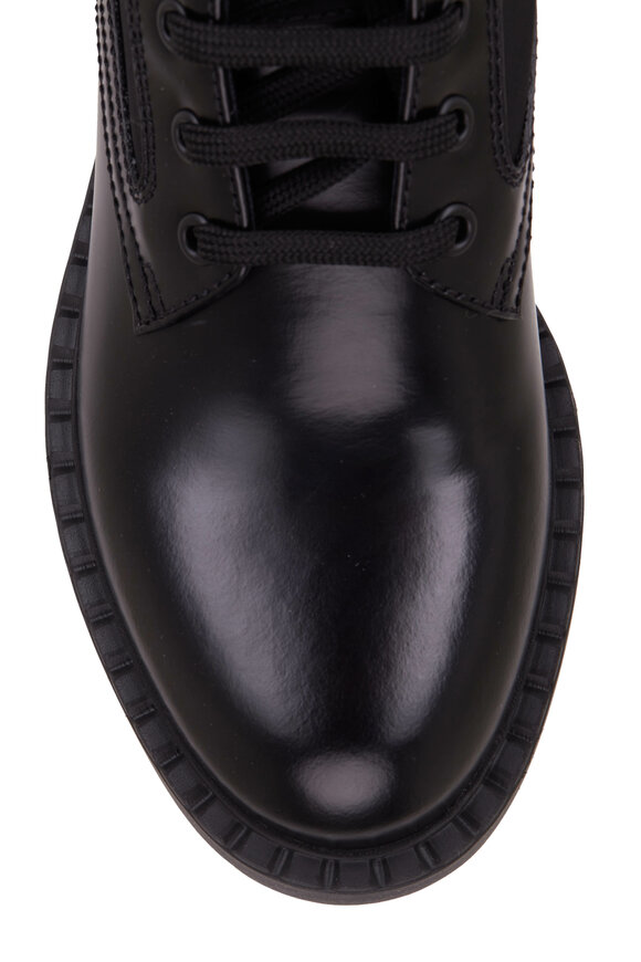 Prada - Black Leather & Nylon Boot, 50mm