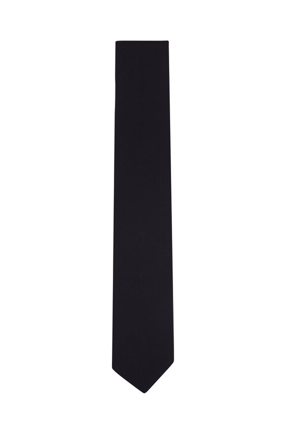 Brunello Cucinelli - Solid Black Wool Necktie