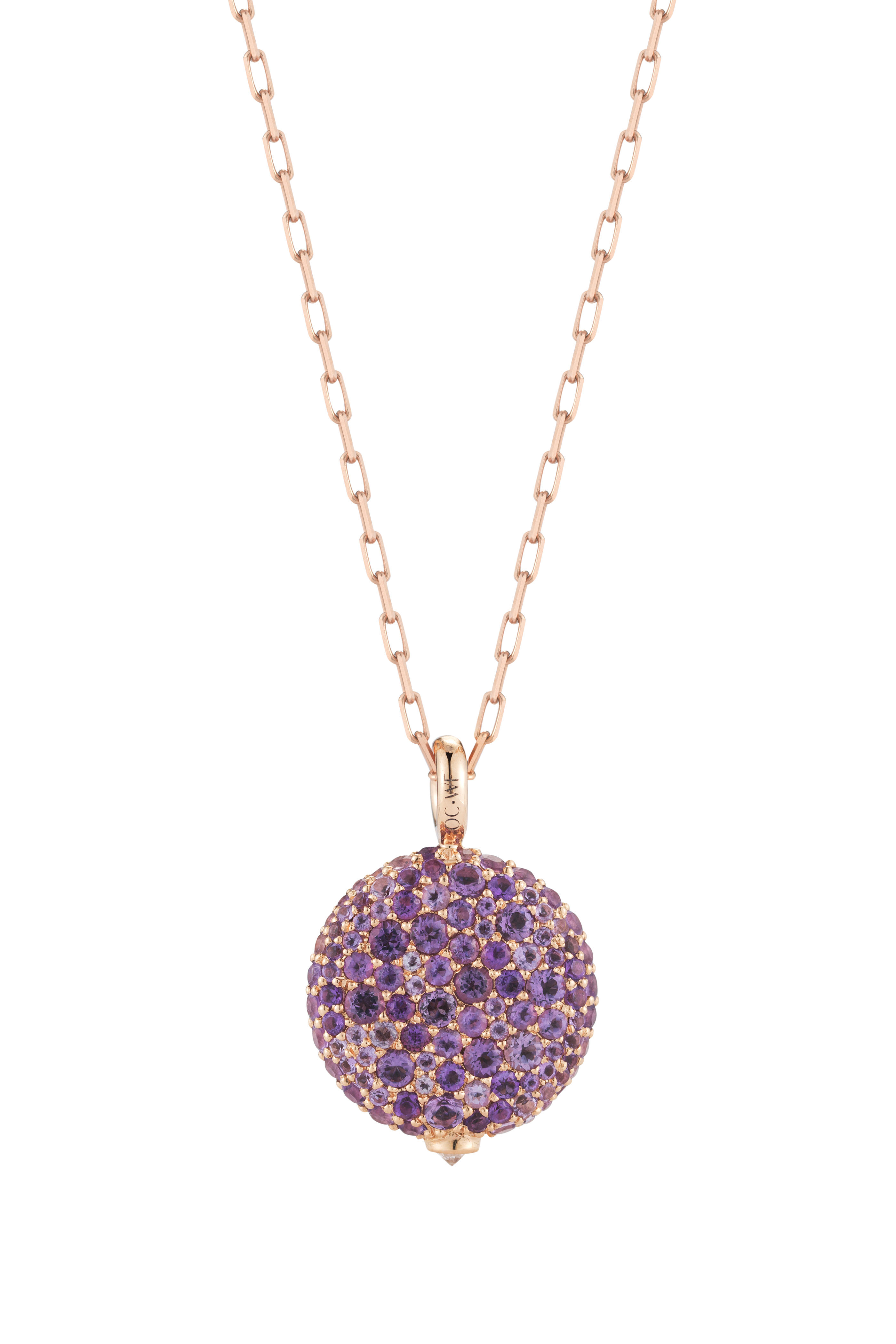 Walters Faith - OC x WF Rose Gold Amethyst Pebble Locket