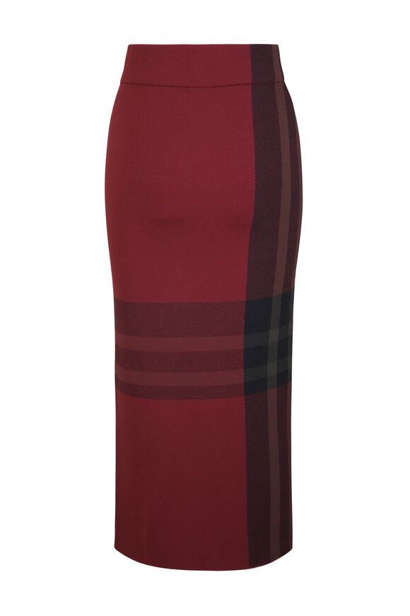 Akris Punto Black & Copper Merino Wool Knit Tube Skirt - view 2
